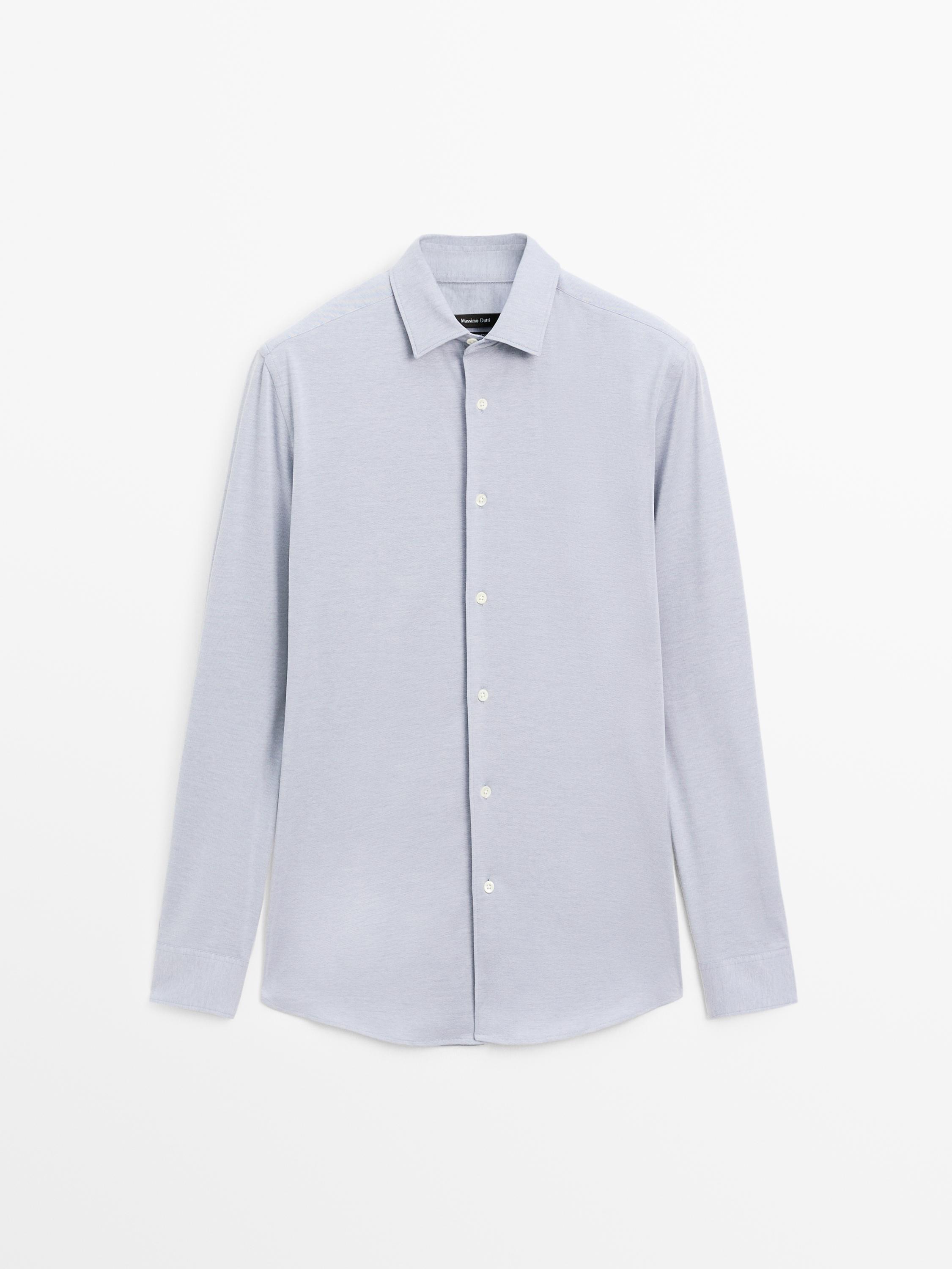 Chemise chinée en coton mélangé