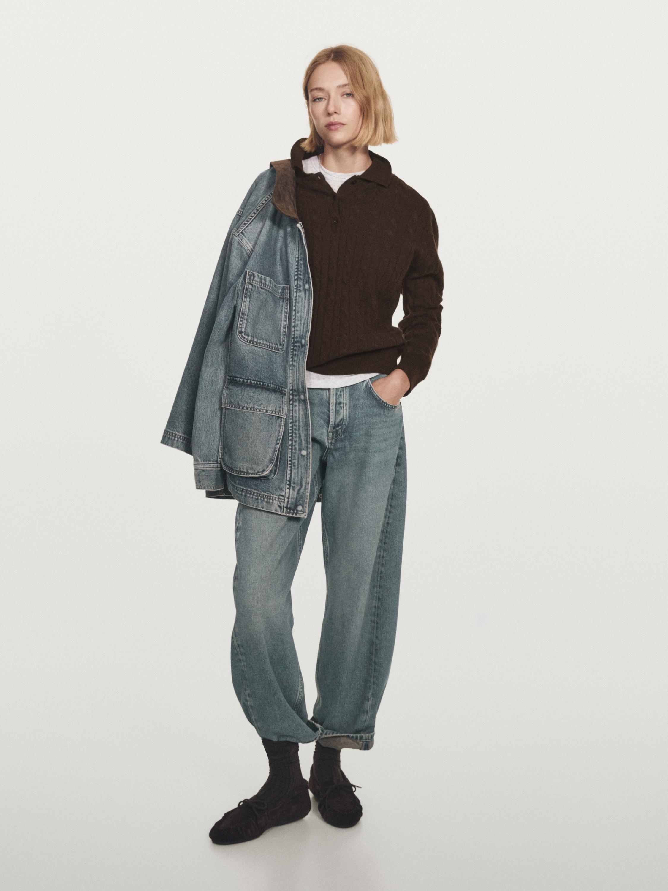Pull col polo 100 % cachemire