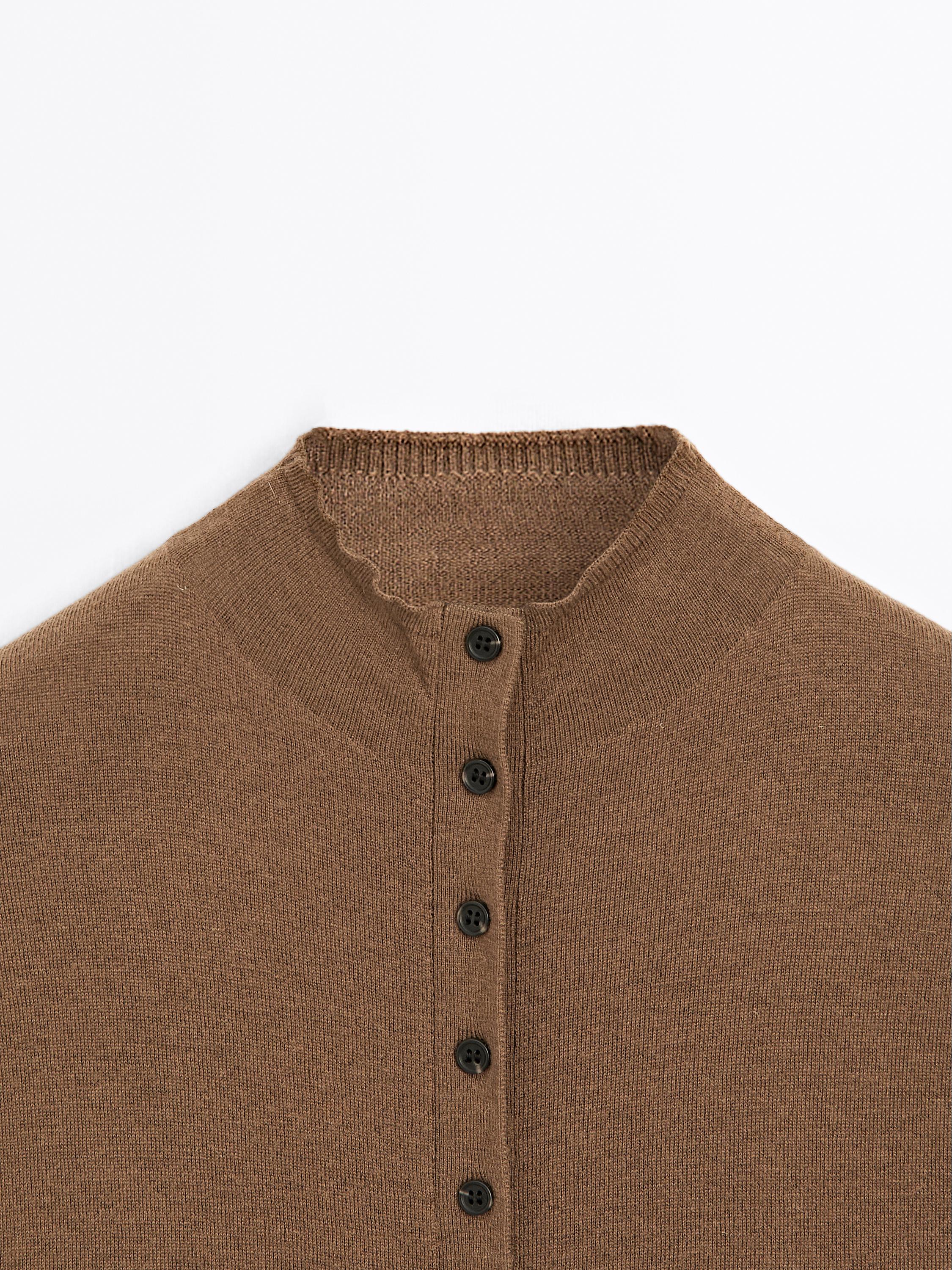 Cardigan à col montant
