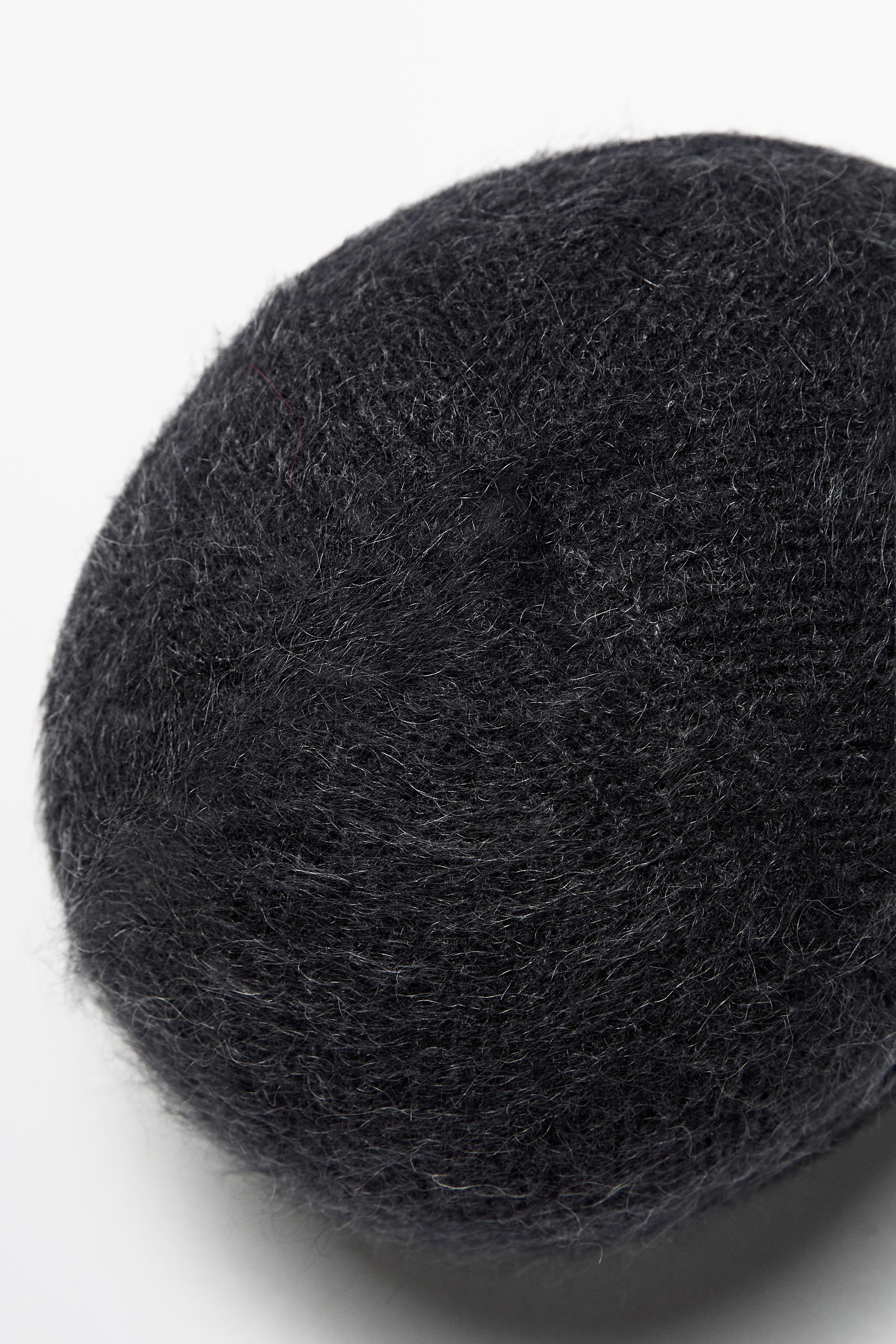 100% cashmere knit beanie — ANTHRACITE GREY