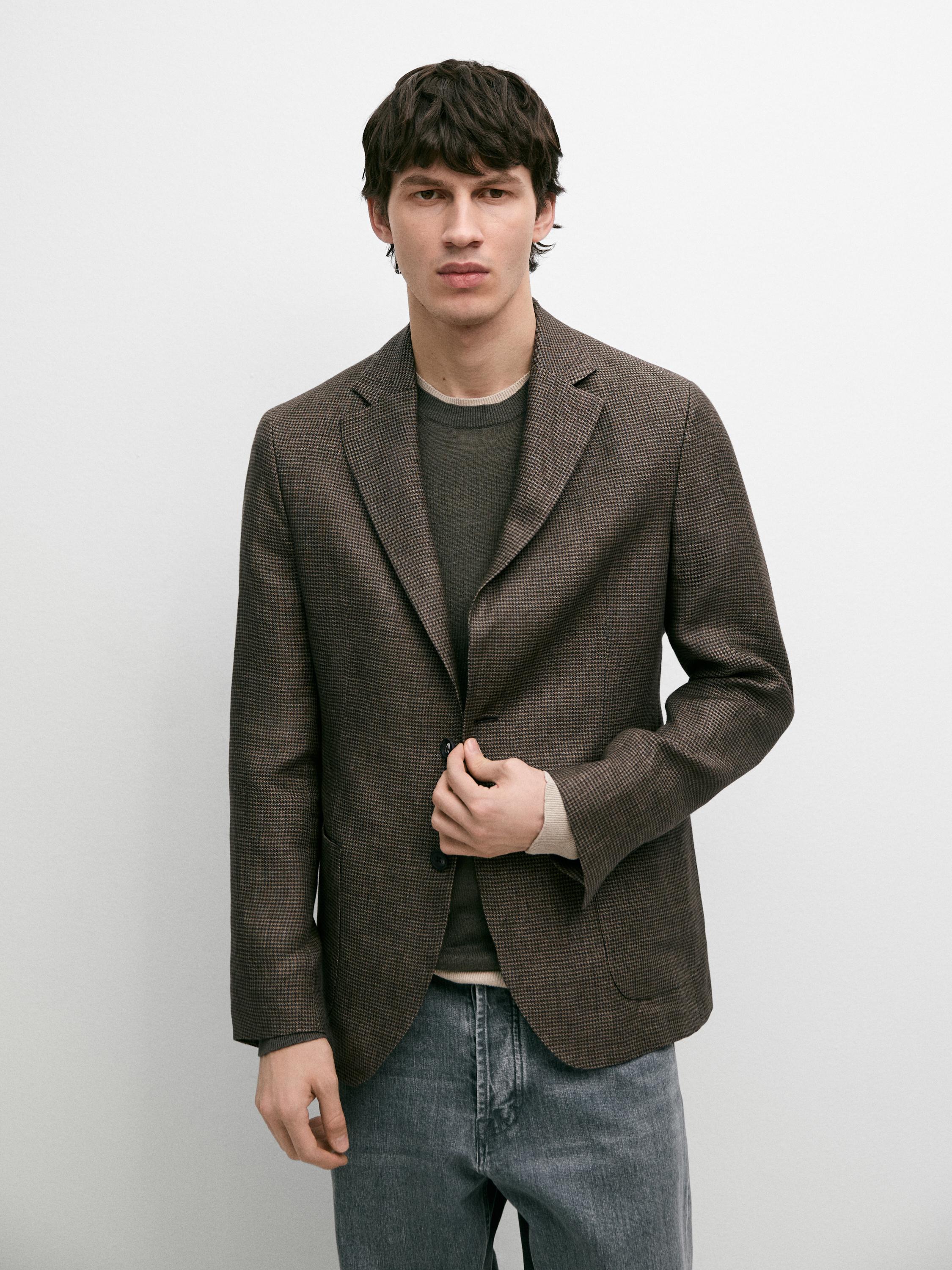 100% linen blazer with pocket details