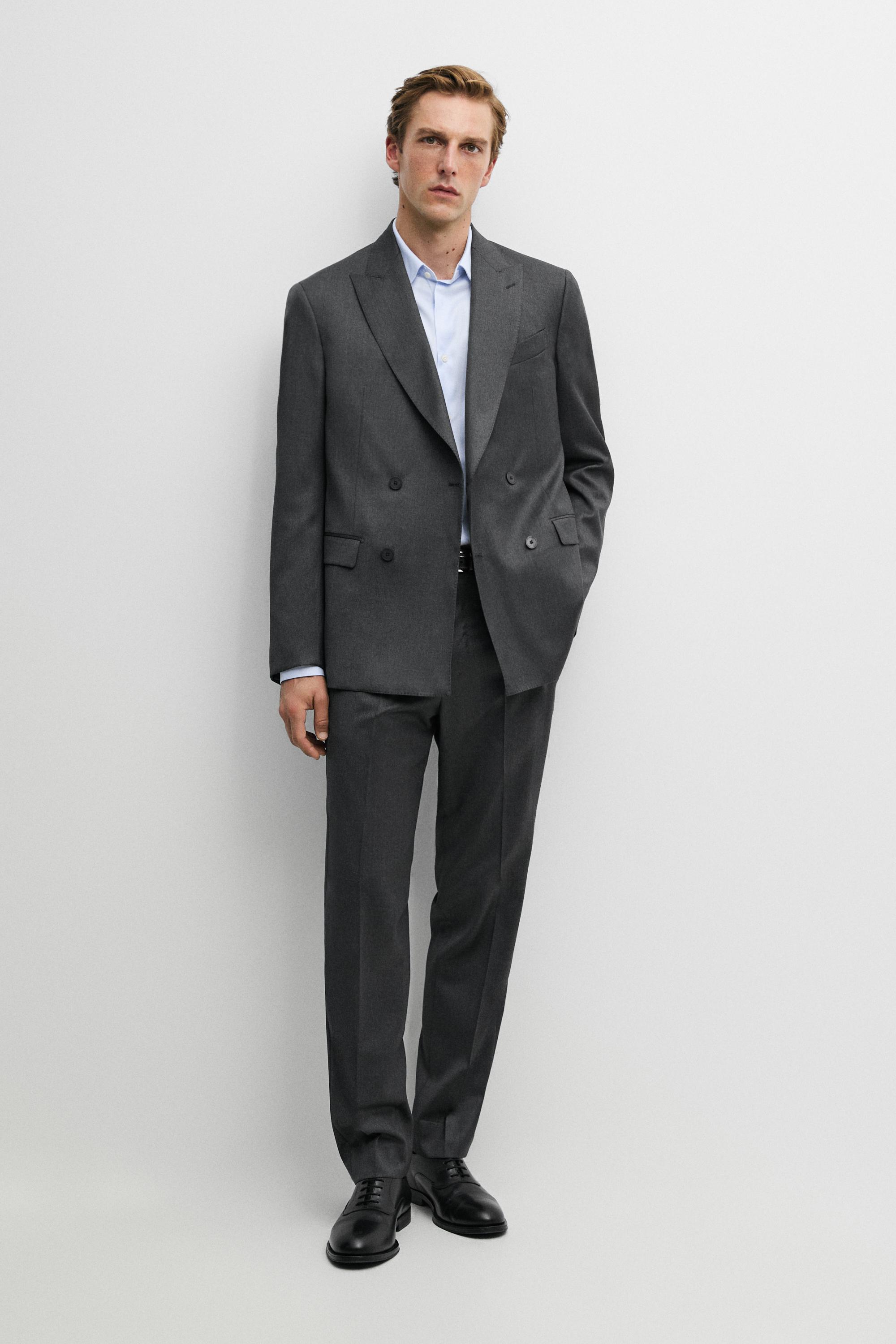 Slim fit micro-check tailored fit shirt — SKY BLUE