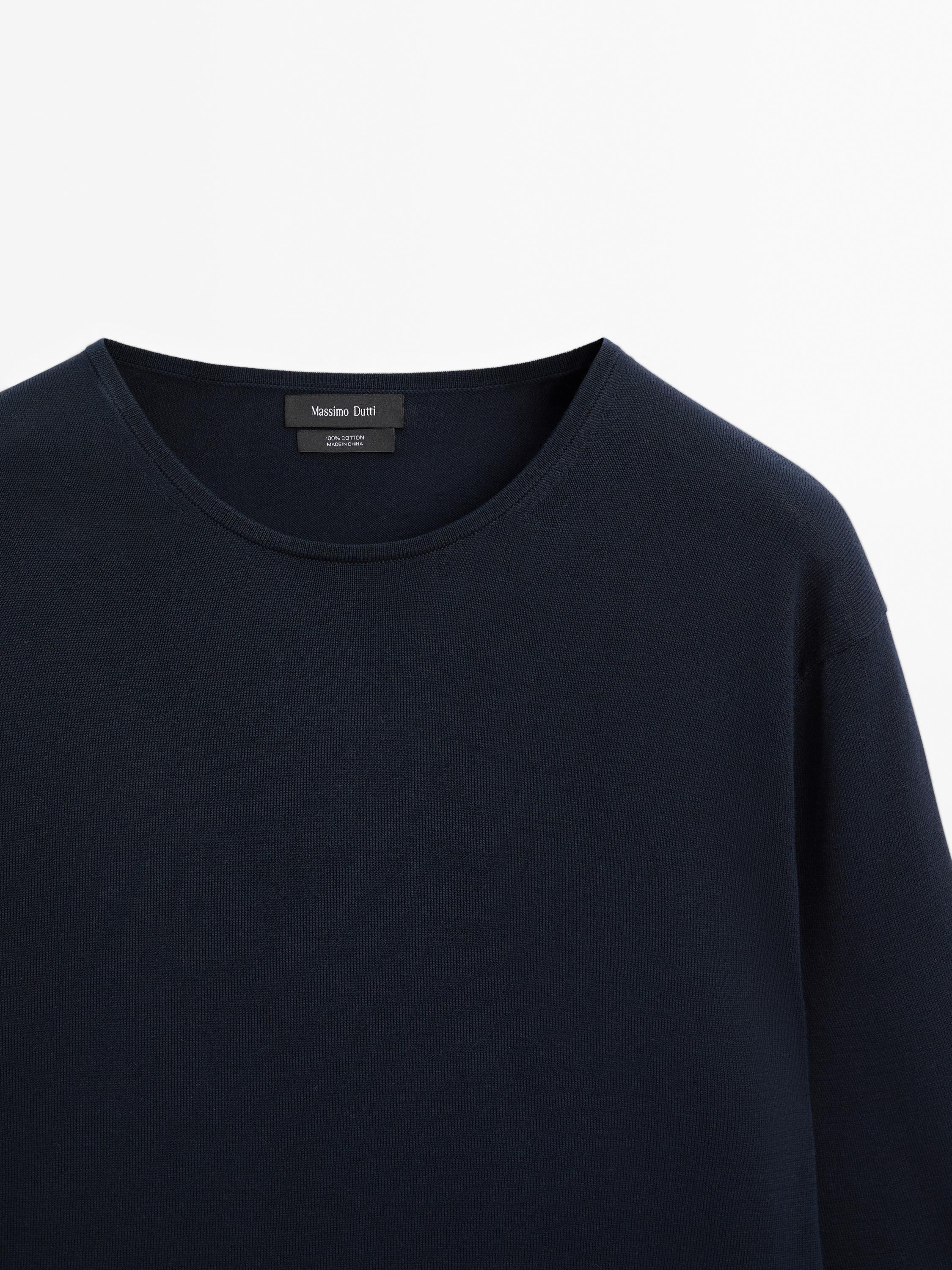 100% cotton fine knit sweater