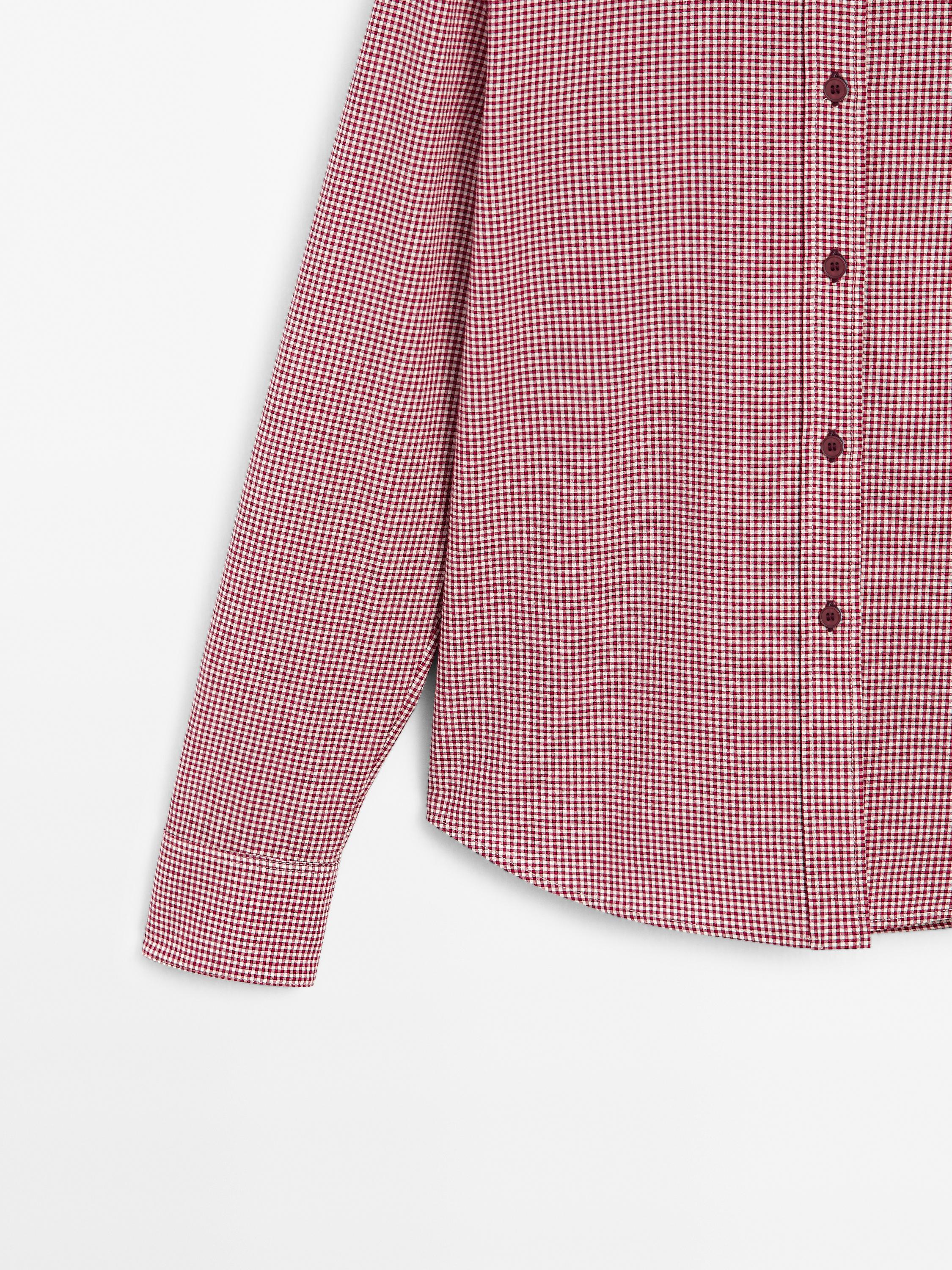 Cotton blend check shirt