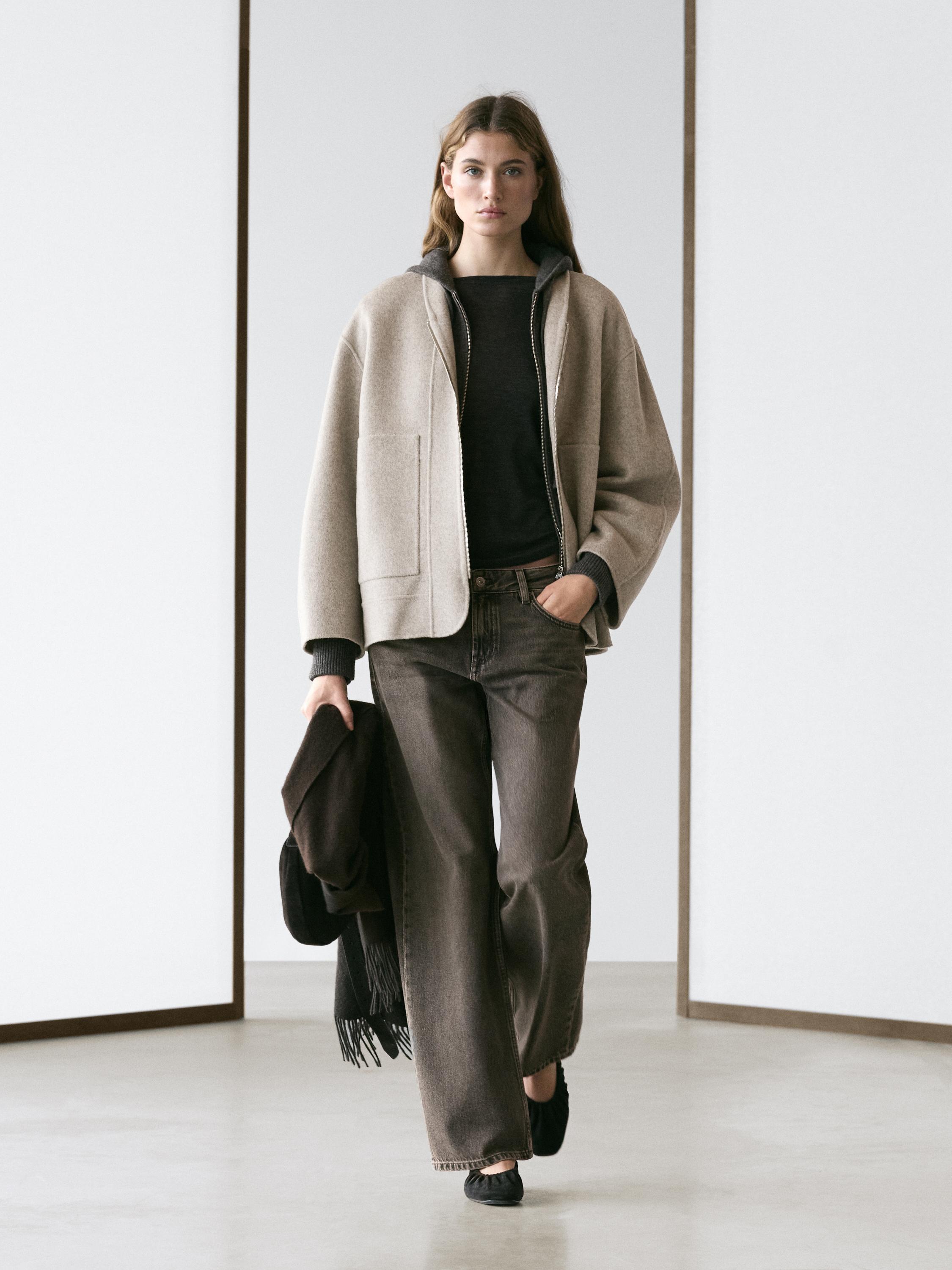 Straight-leg low-rise jeans — NATURAL GREY