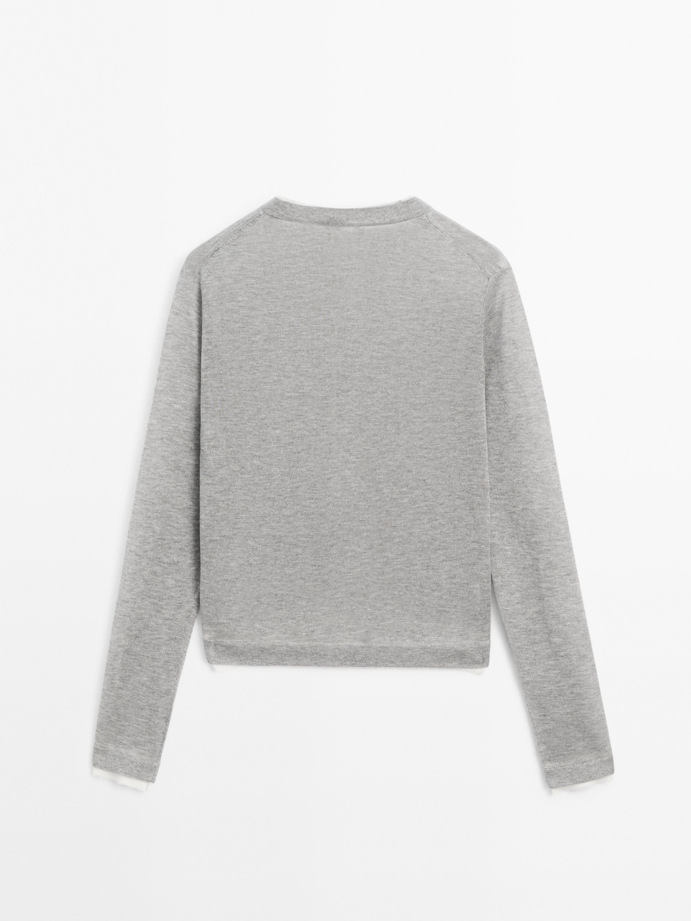Lightweight cardigan with distressed detail
