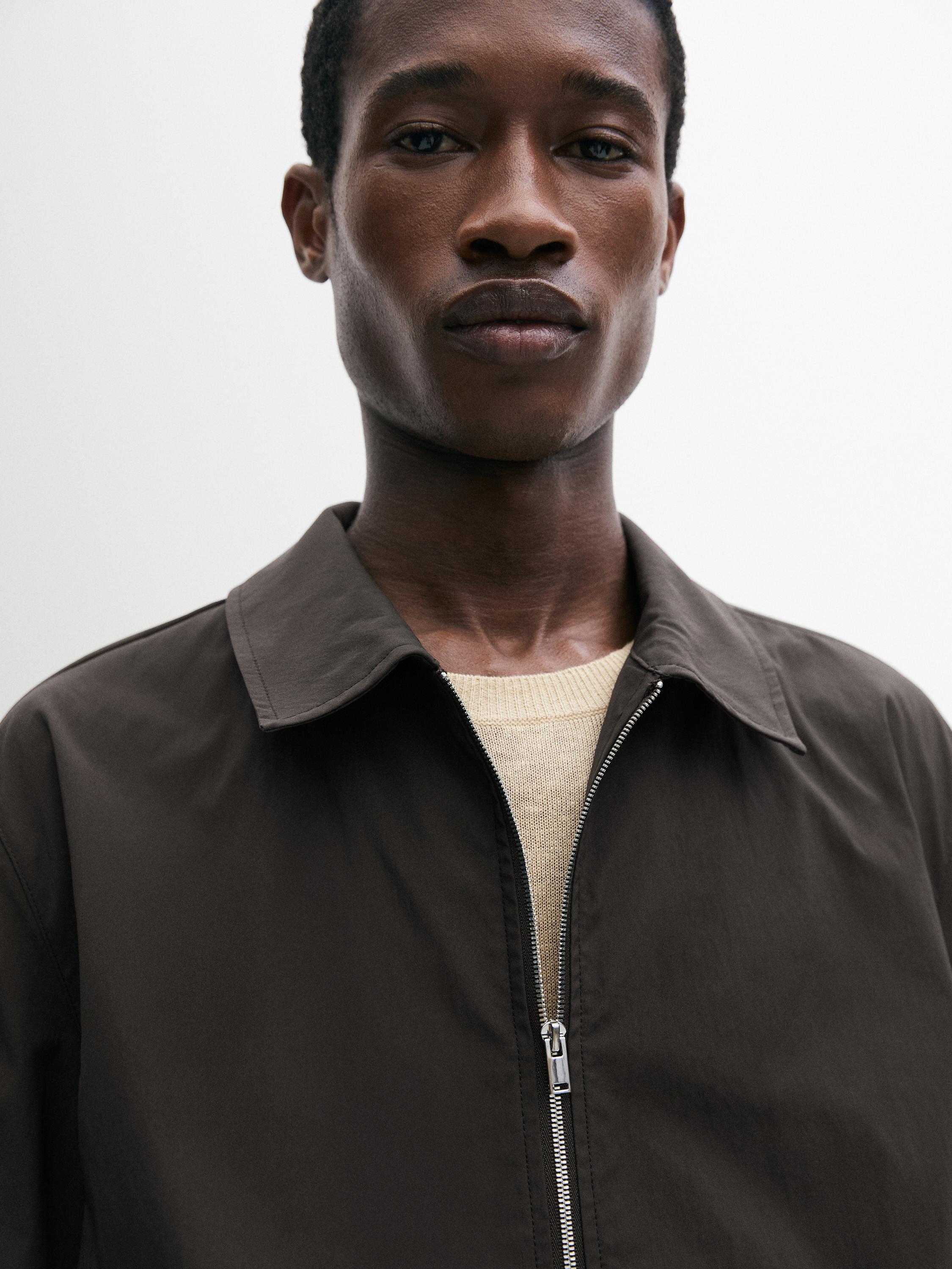 Total look cropped jacket — BROWN