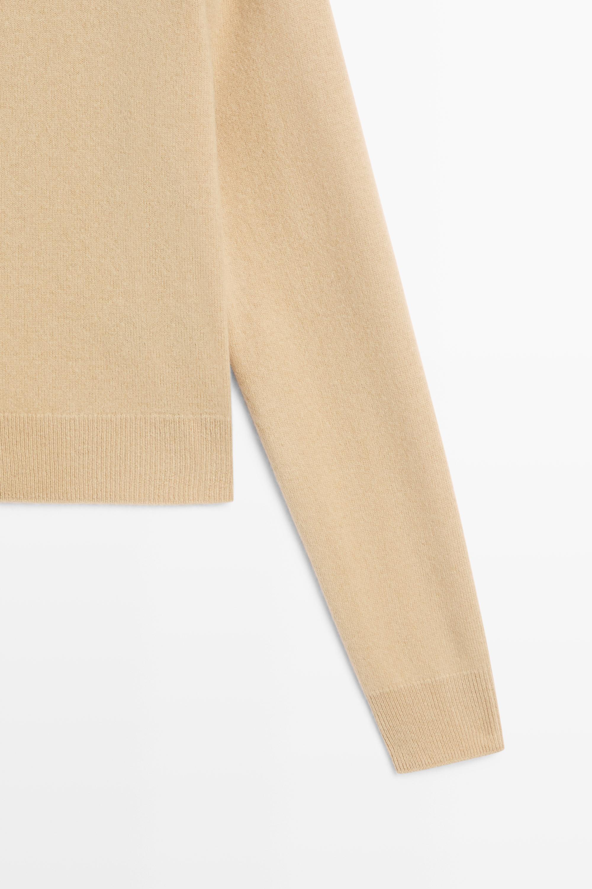 Button-detail knit cardigan — CAMEL