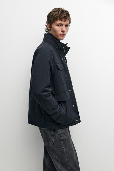 Down jacket with pocket details — DARK NAVY 8