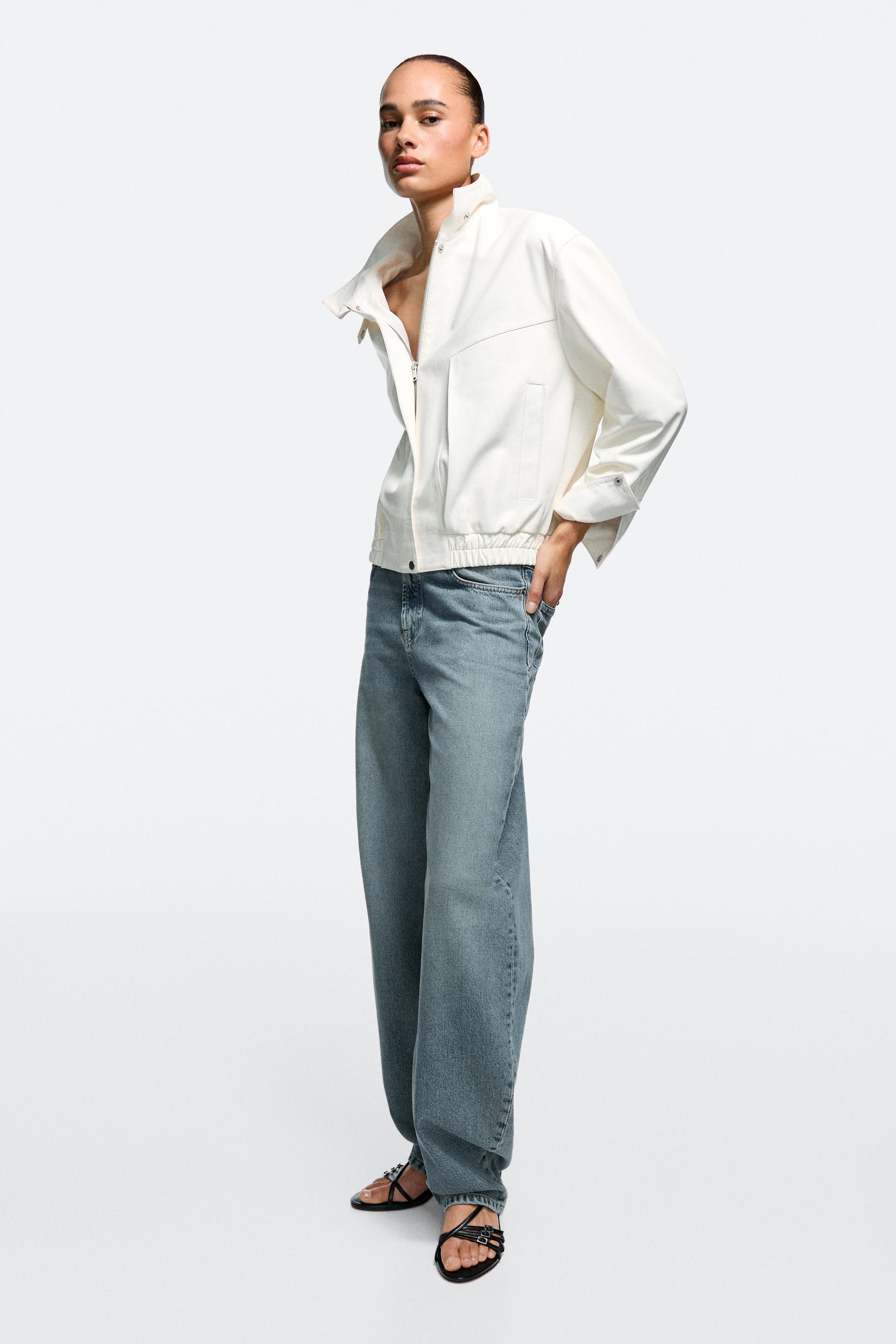 High-waist barrel fit jeans — Light Blue
