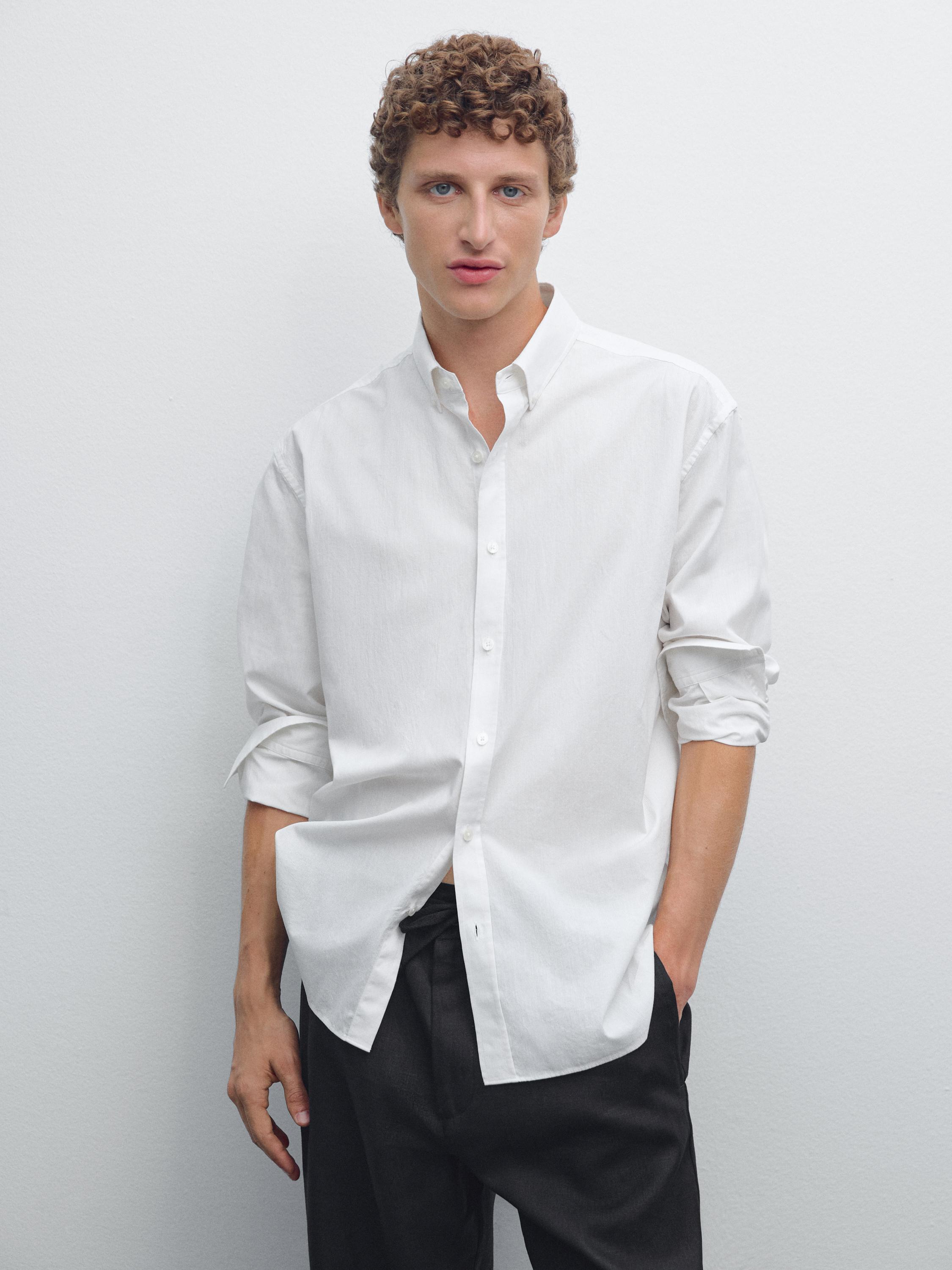 Regular-fit 100% cotton shirt