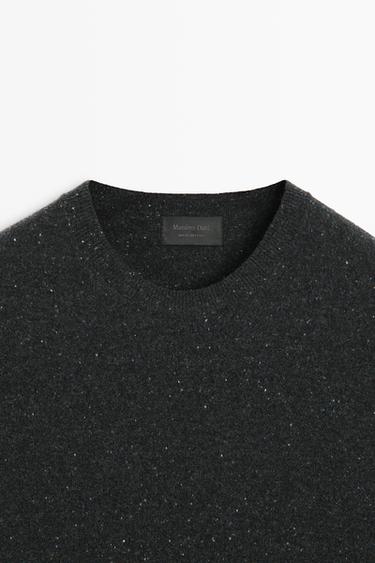 Heathered wool knit sweater — CHARCOAL 9