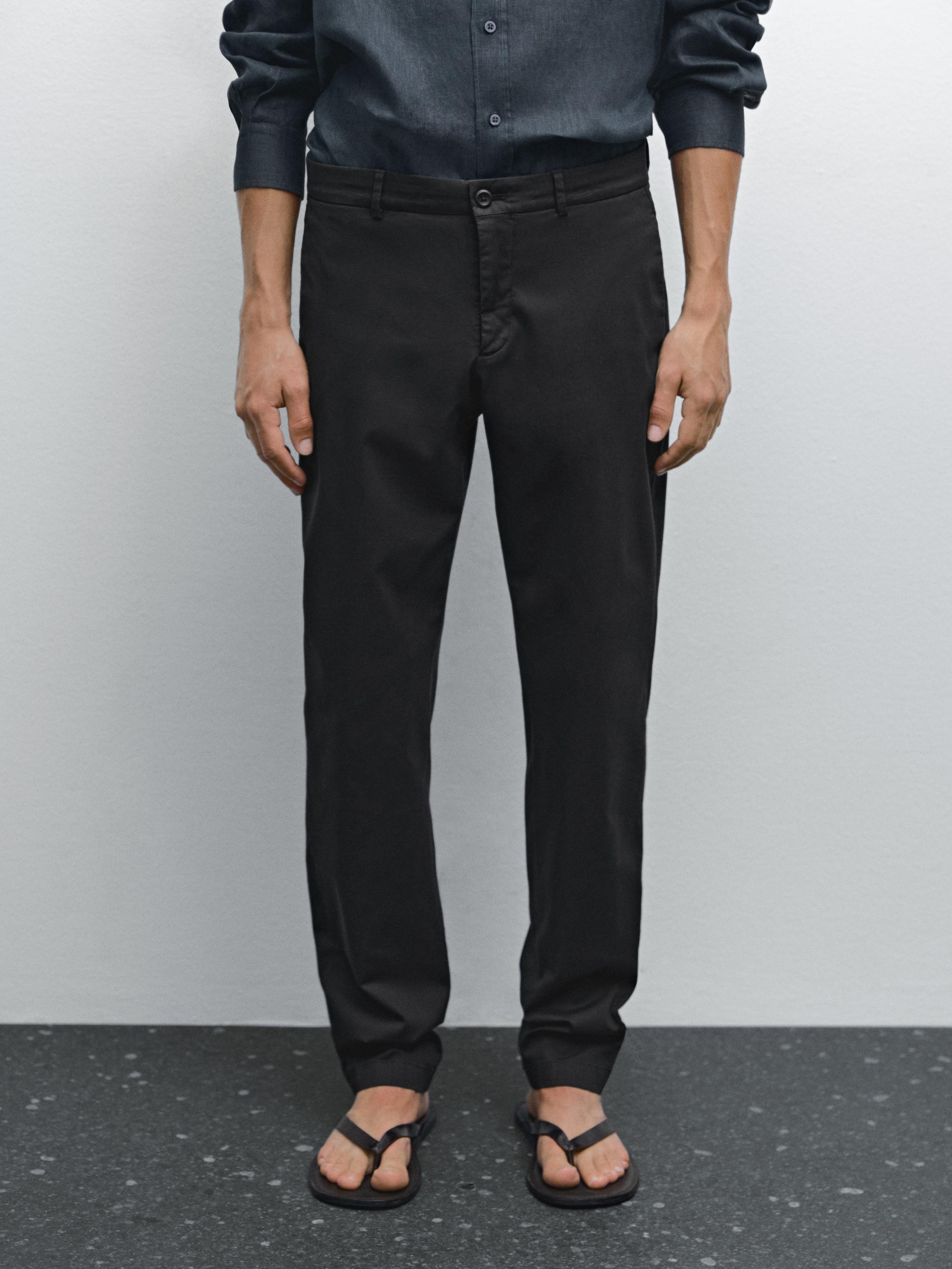 Bukse i bomullsblanding – slim-fit