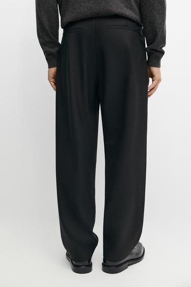 Double-pleated relaxed fit pants — NAVY BLUE 8