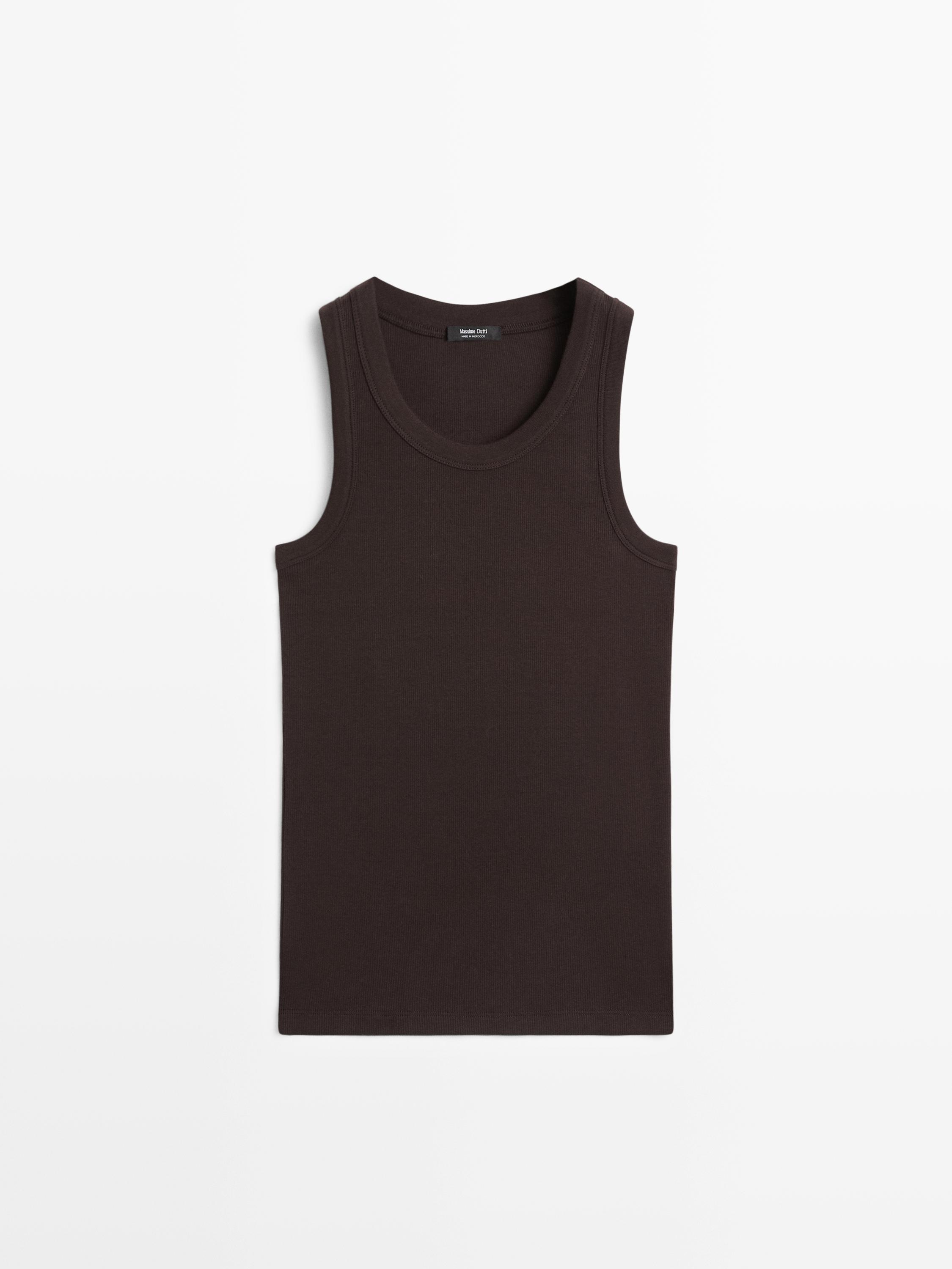 Camiseta halter mezcla algodón