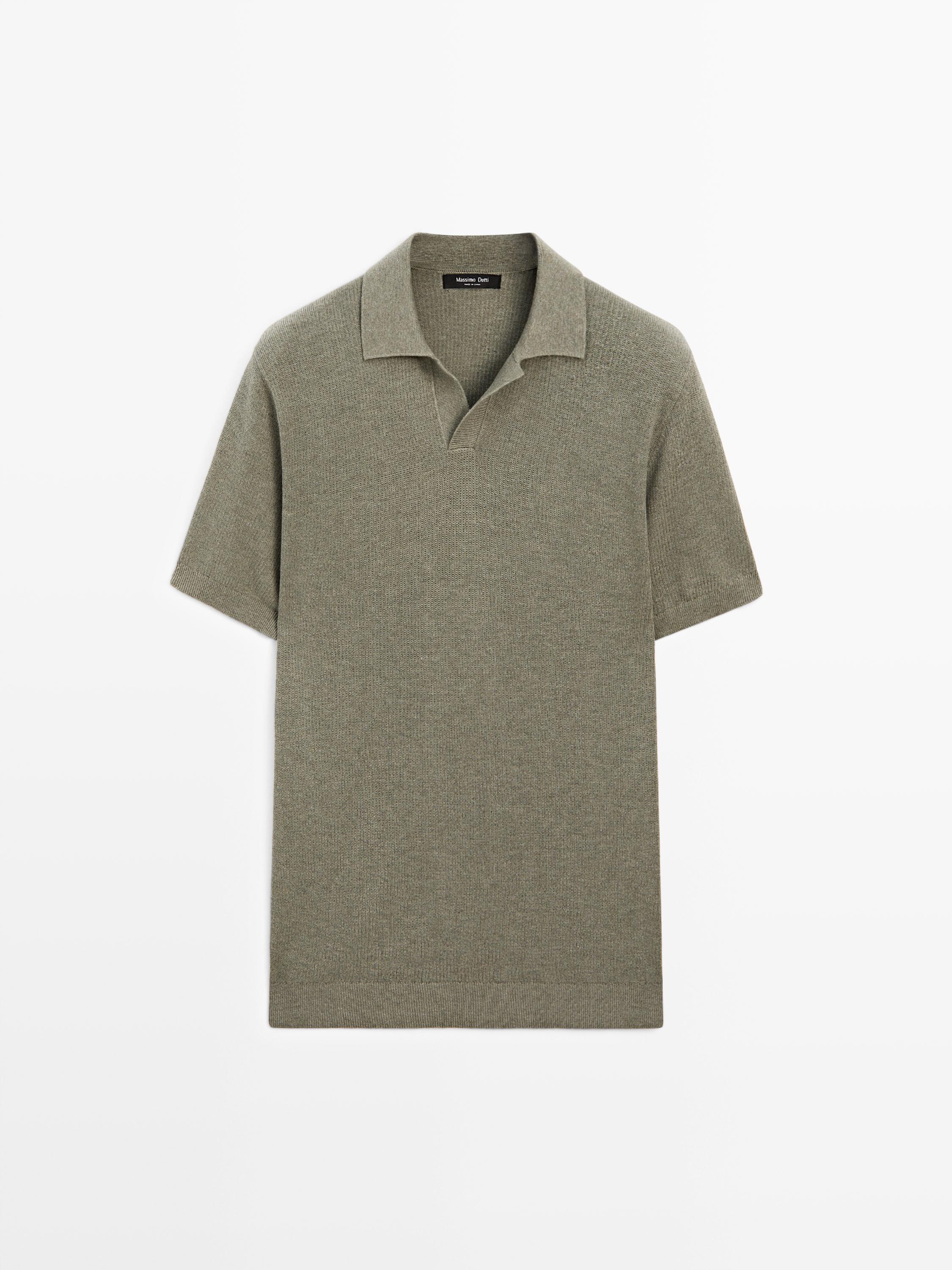 100% cotton knit polo sweater