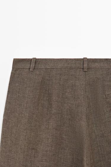Linen melange darted trousers — CAREY 9