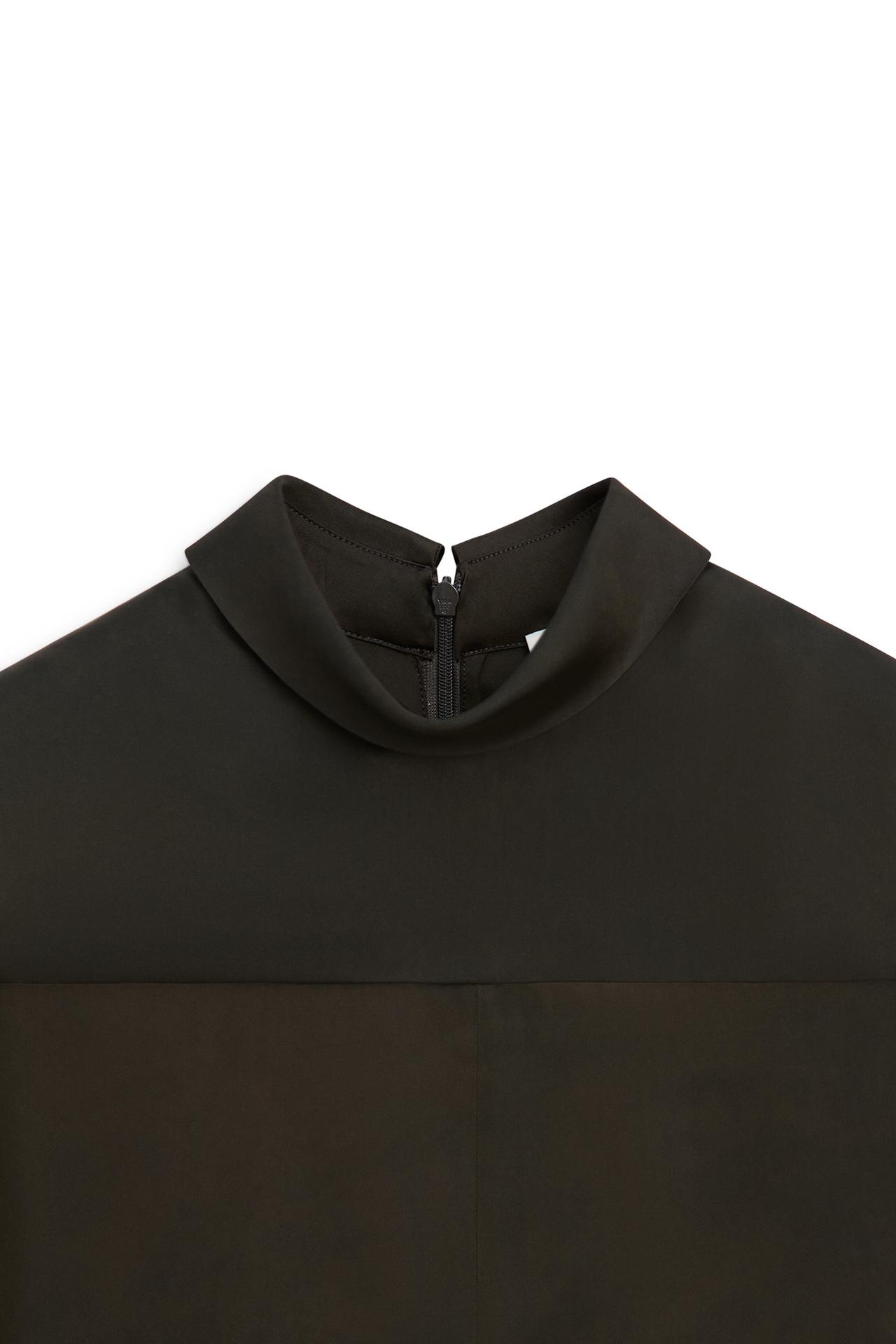 Long flowing satin finish blouse - LIMITED EDITION — DARK GREEN