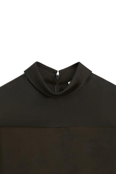 Long flowing satin finish blouse - LIMITED EDITION — DARK GREEN 9