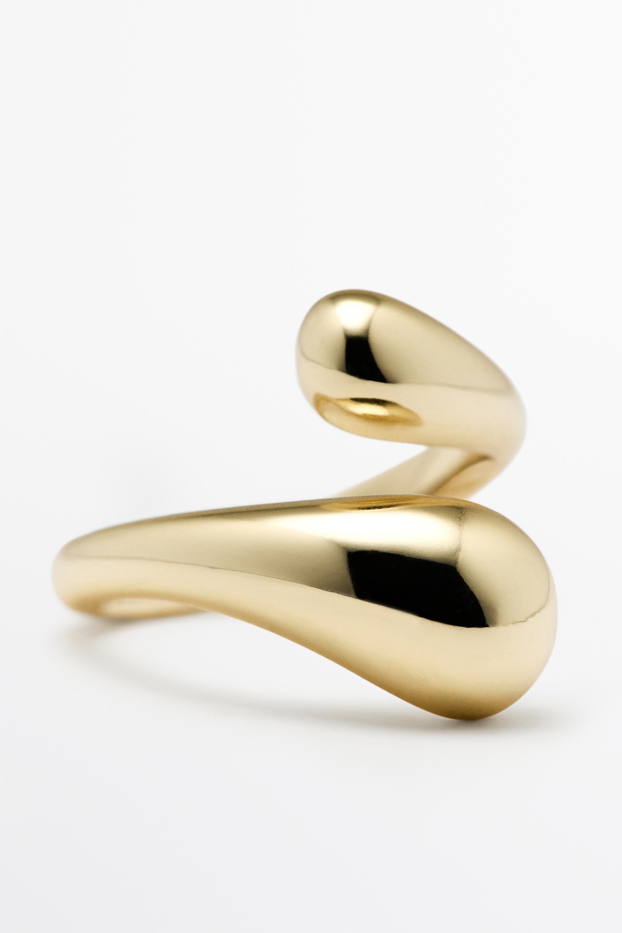Double teardrop ring — GOLDEN