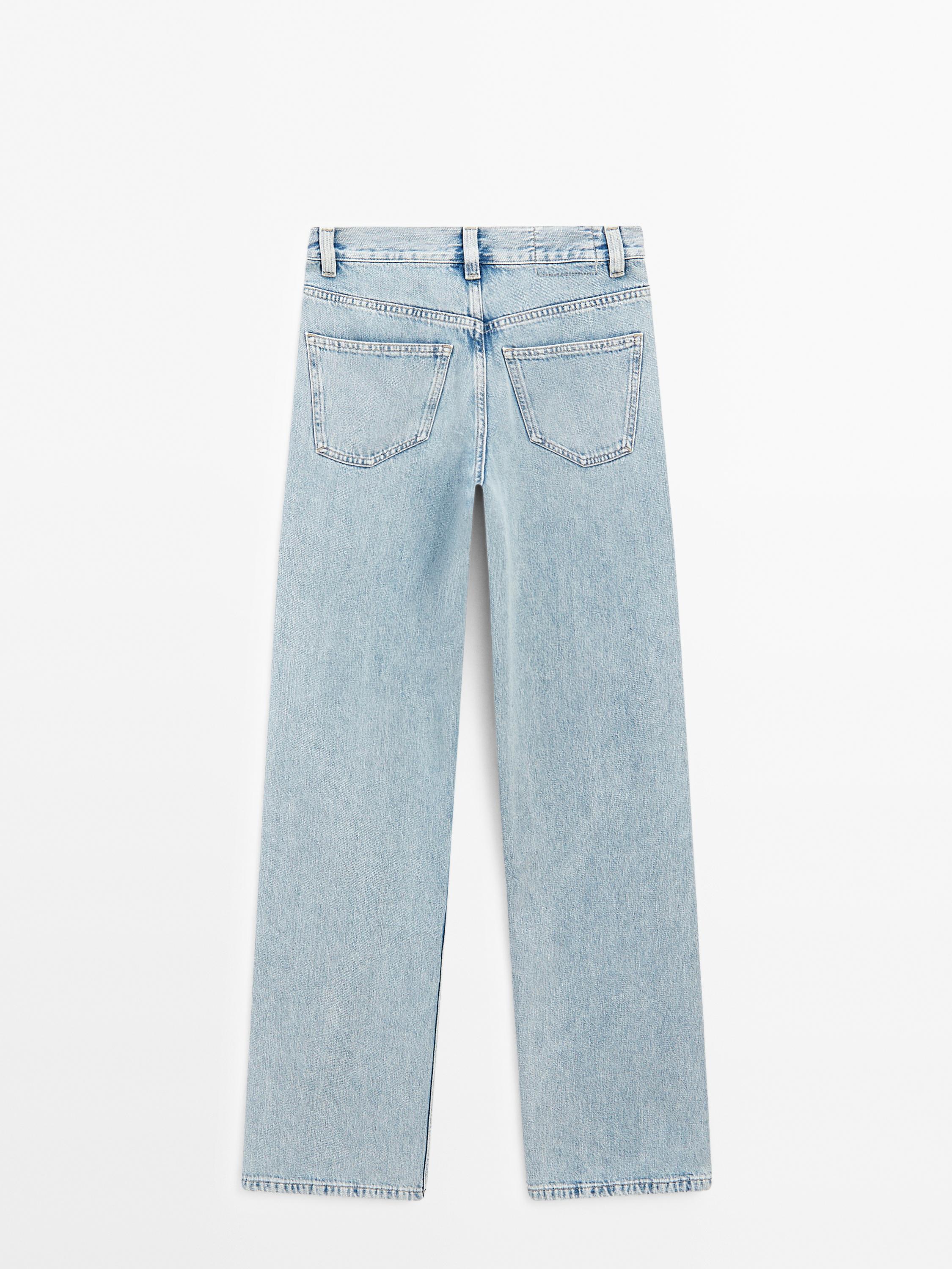 High-waist wide-leg jeans