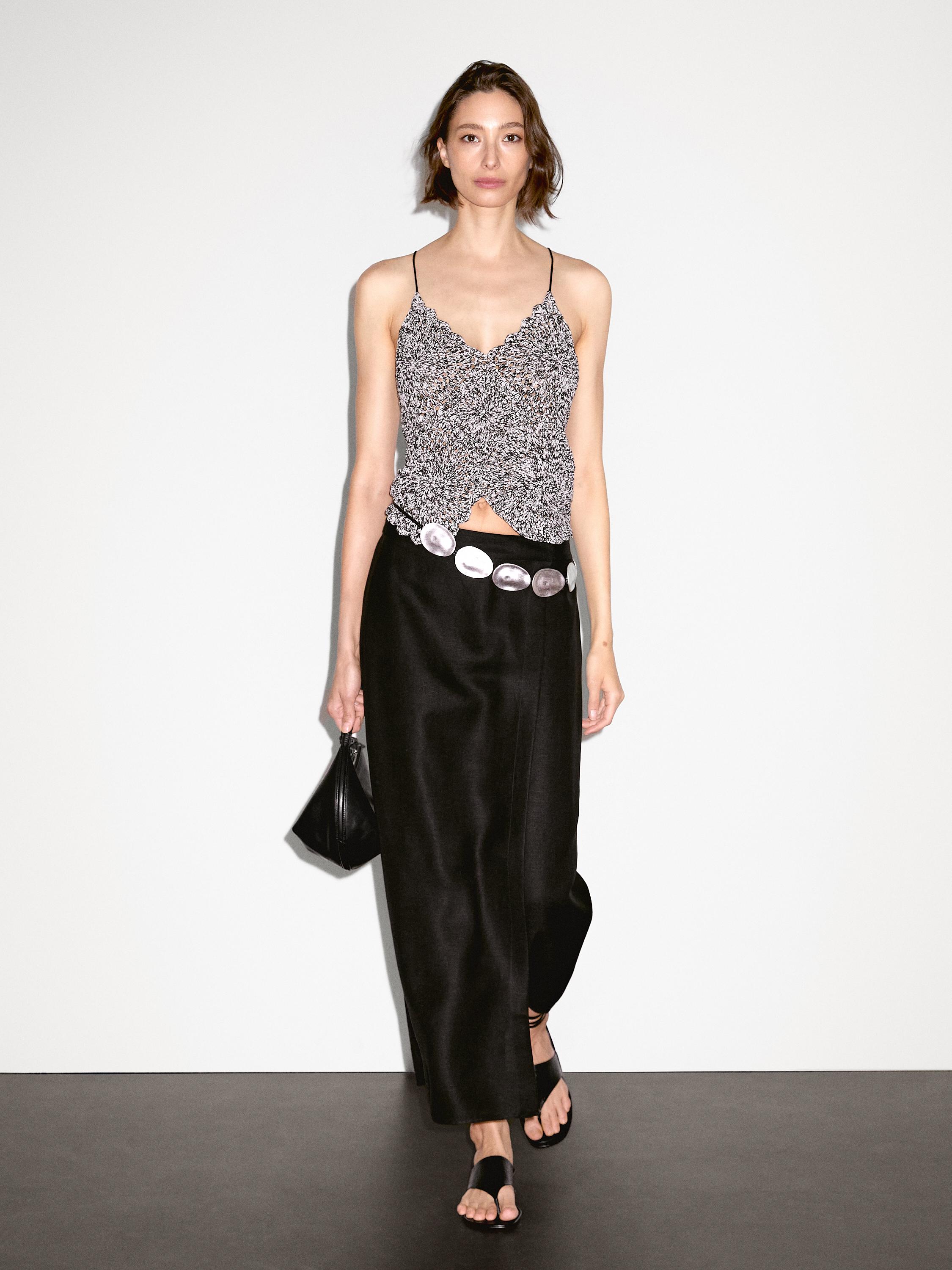 Faldilla pantaló llarga amb lli