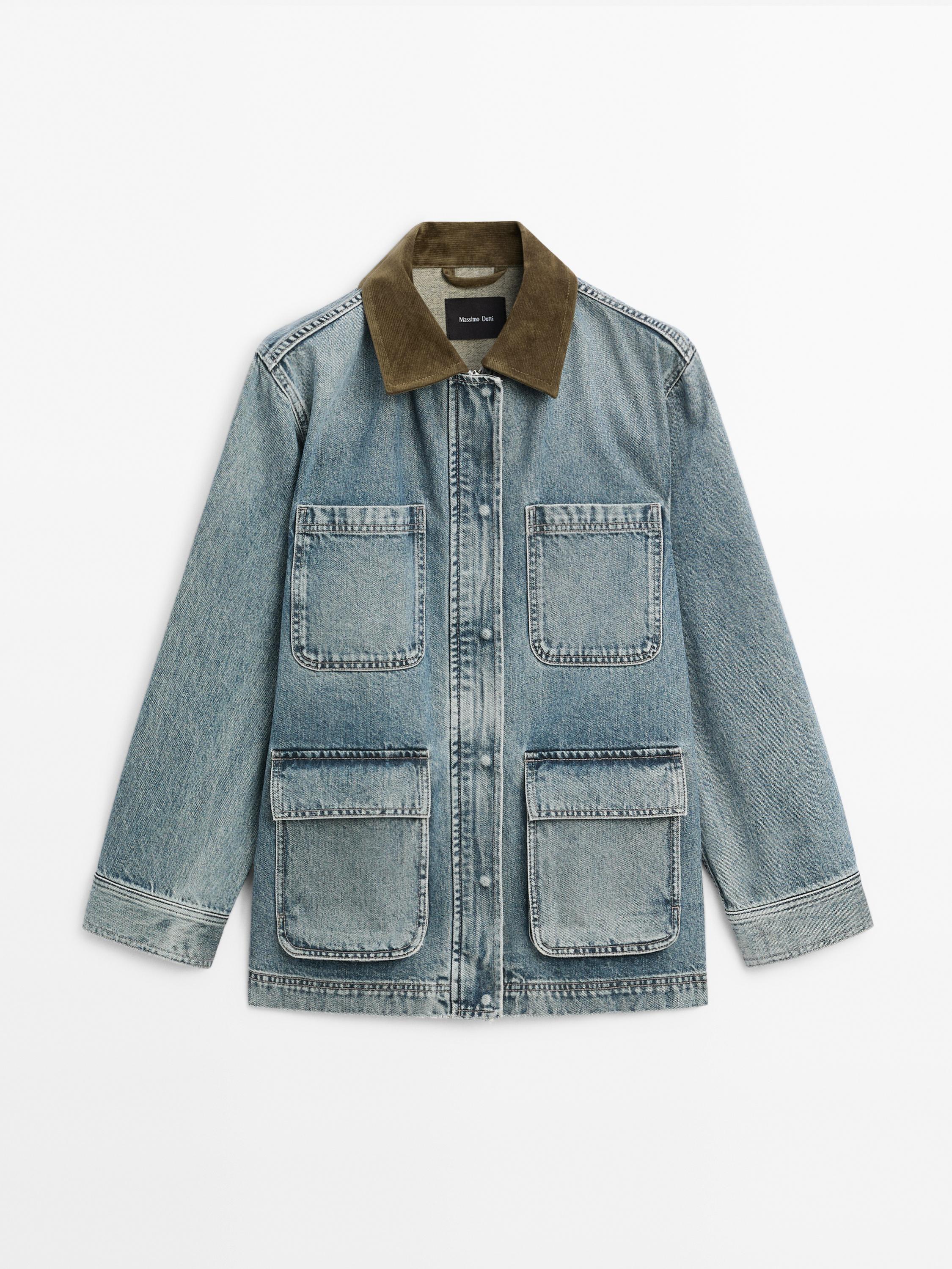 Chaqueta denim bolsillos