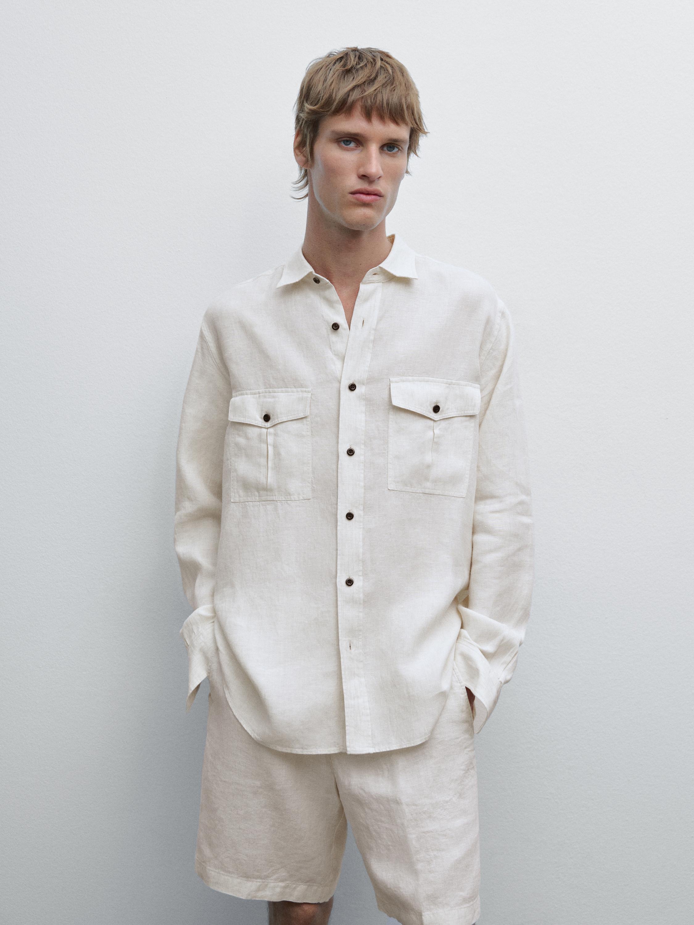 100% linen regular fit shirt