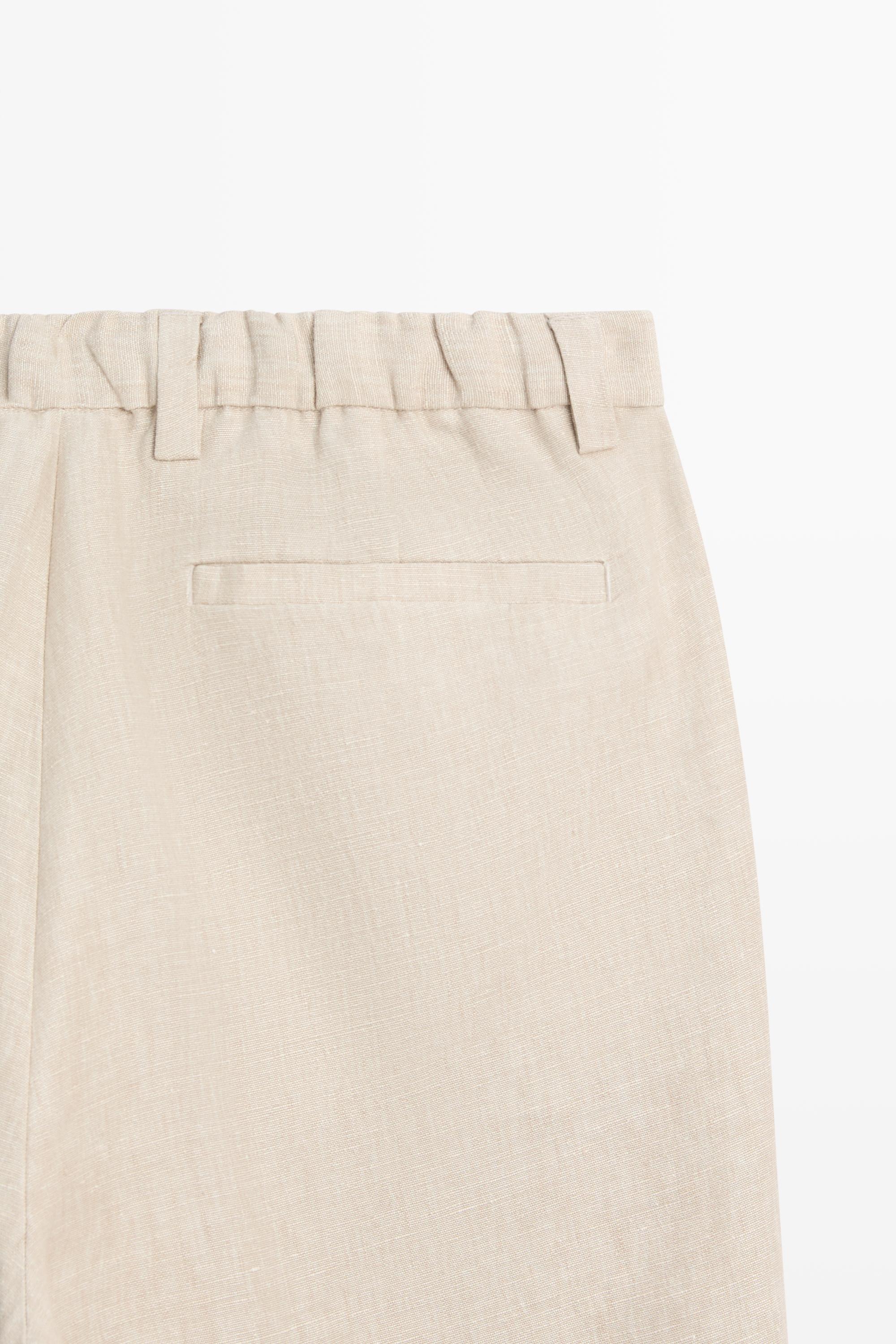 100% linen total look pants — BEIGE