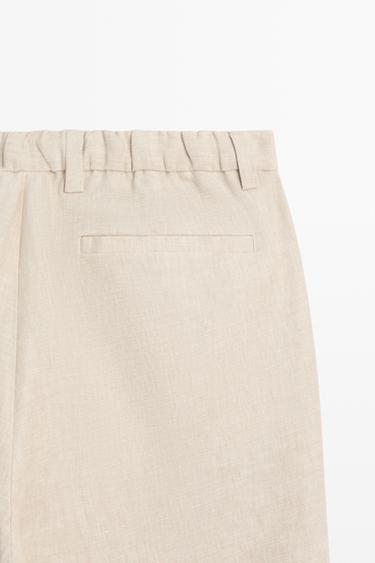100% linen total look pants — BEIGE 7