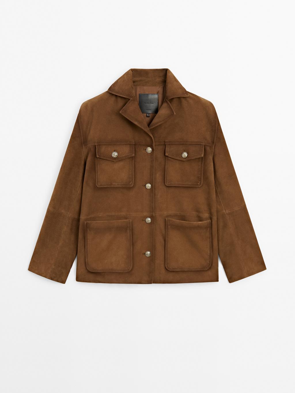 Massimo Dutti Jacket with Suede Pockets