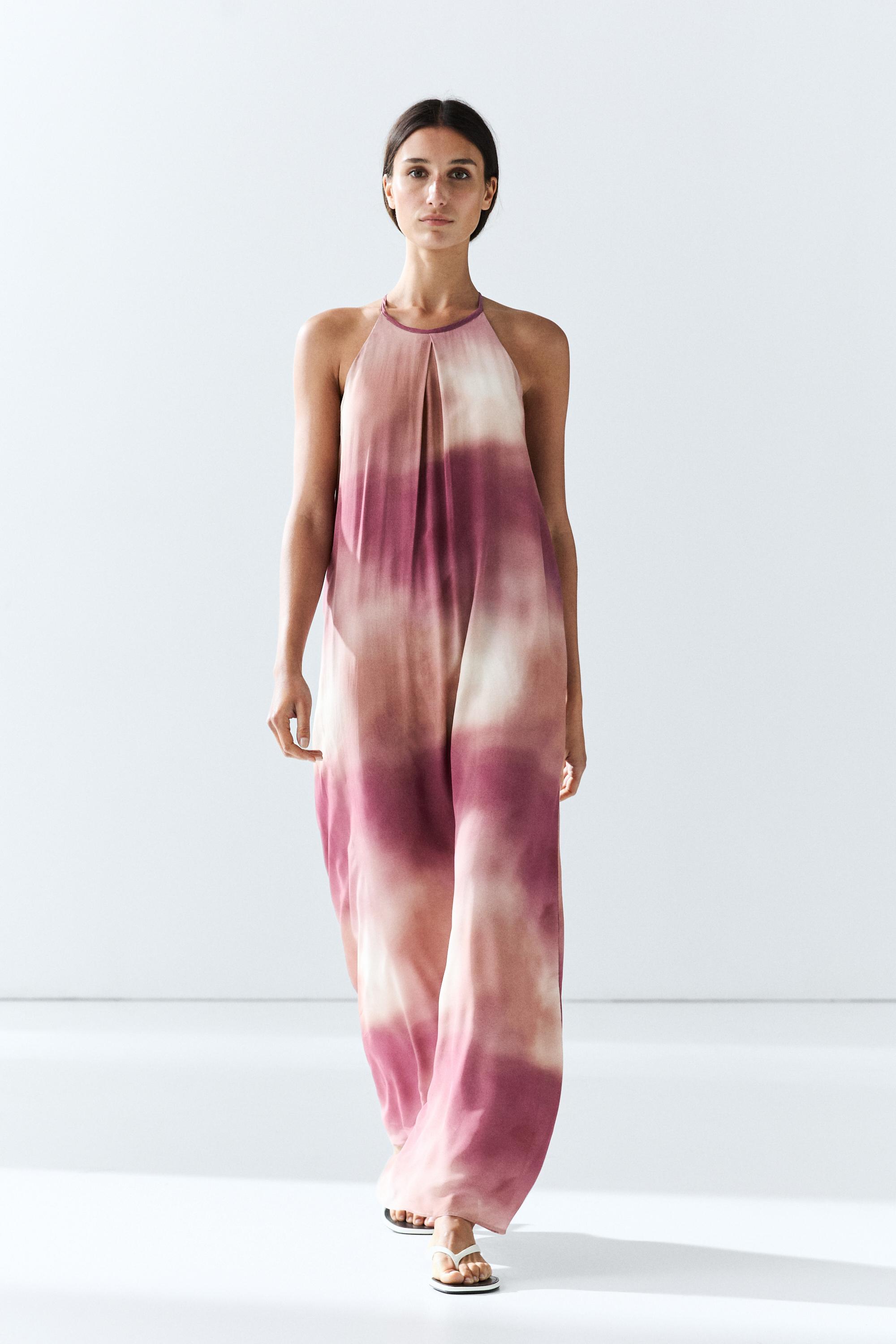 Massimo Dutti Printed Tie In Pink