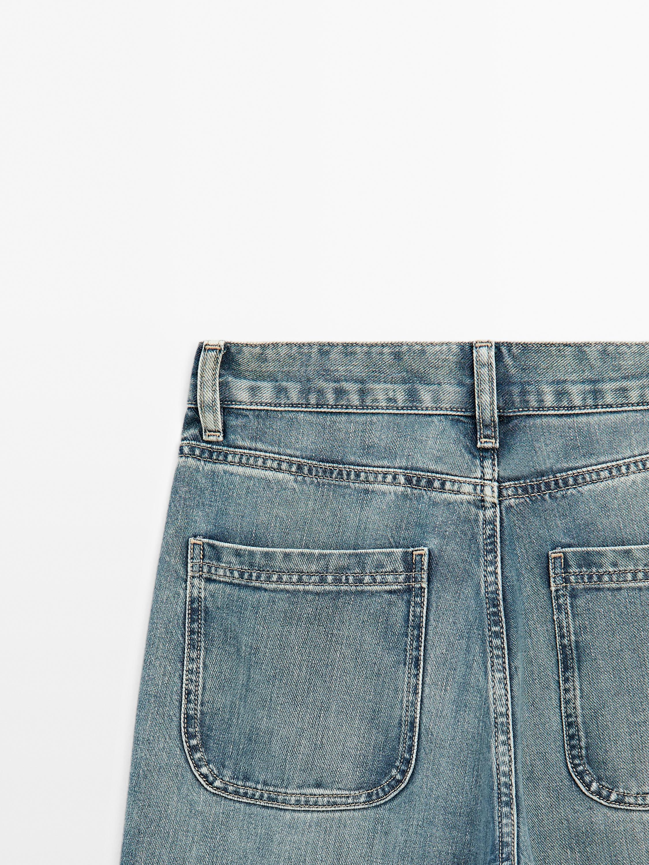 High-waist wide-leg jeans