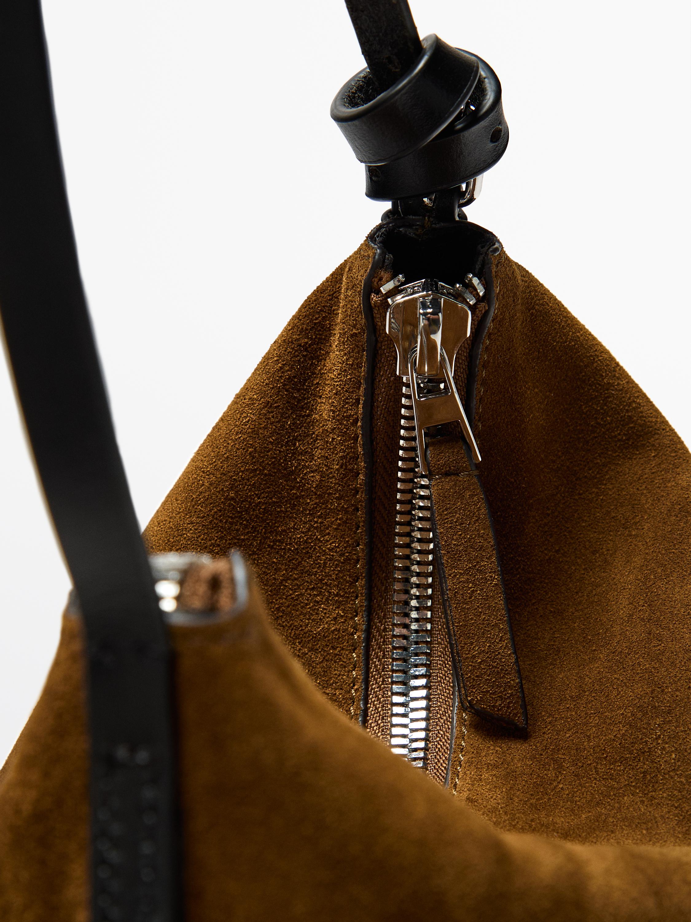 Small split suede leather bag
