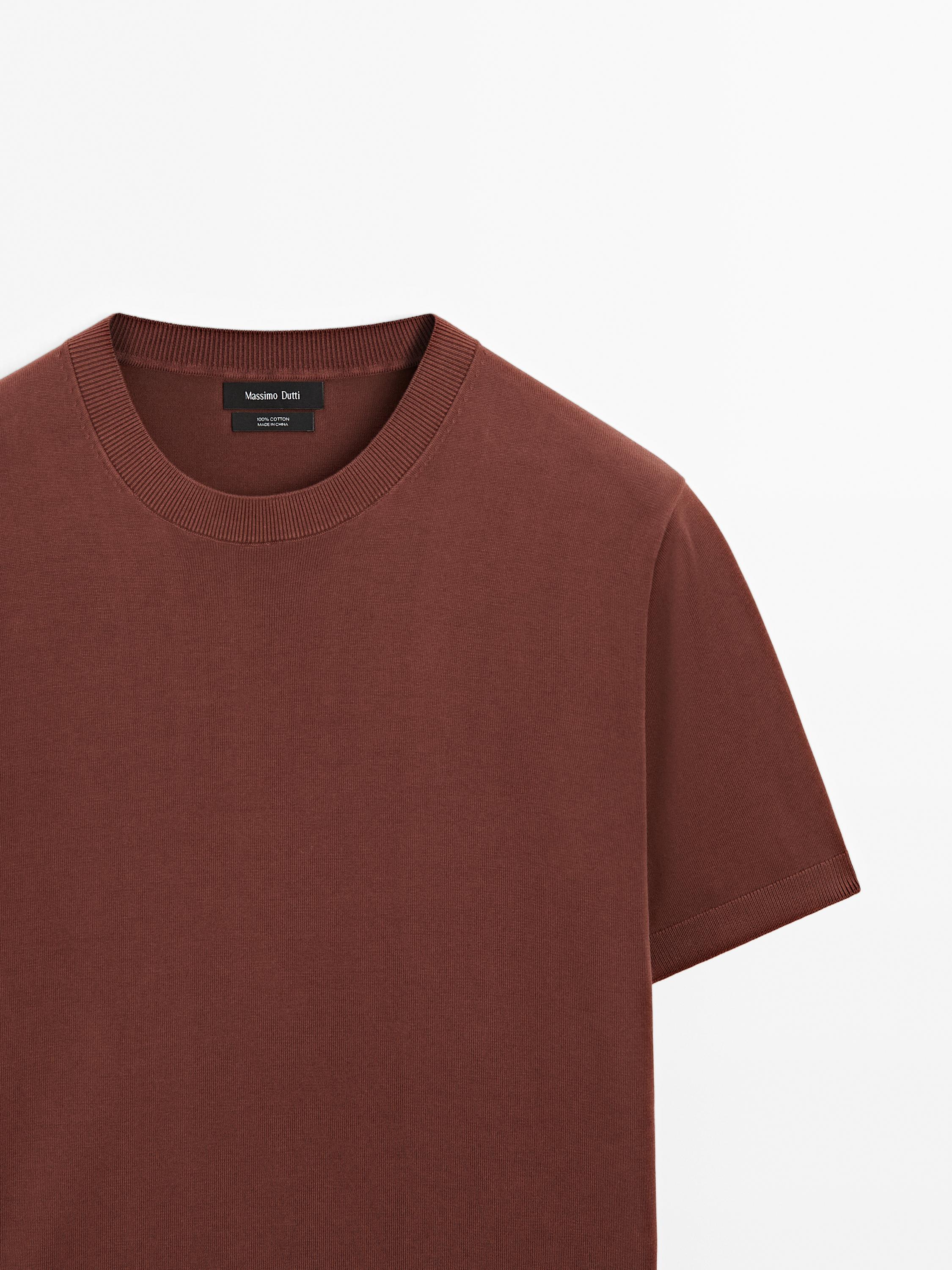 Maglietta in maglia a maniche corte