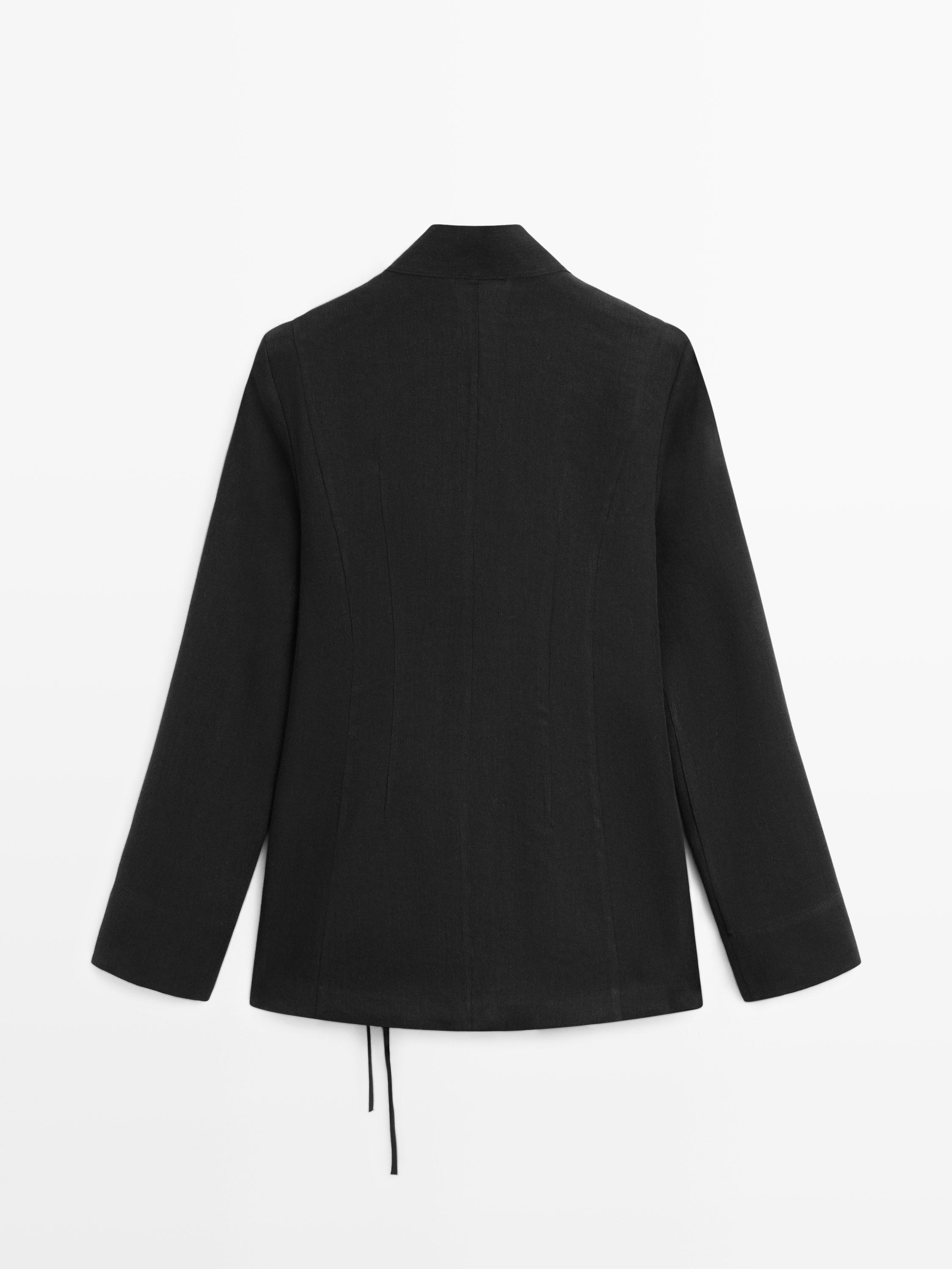 Vücuda oturan keten kimono