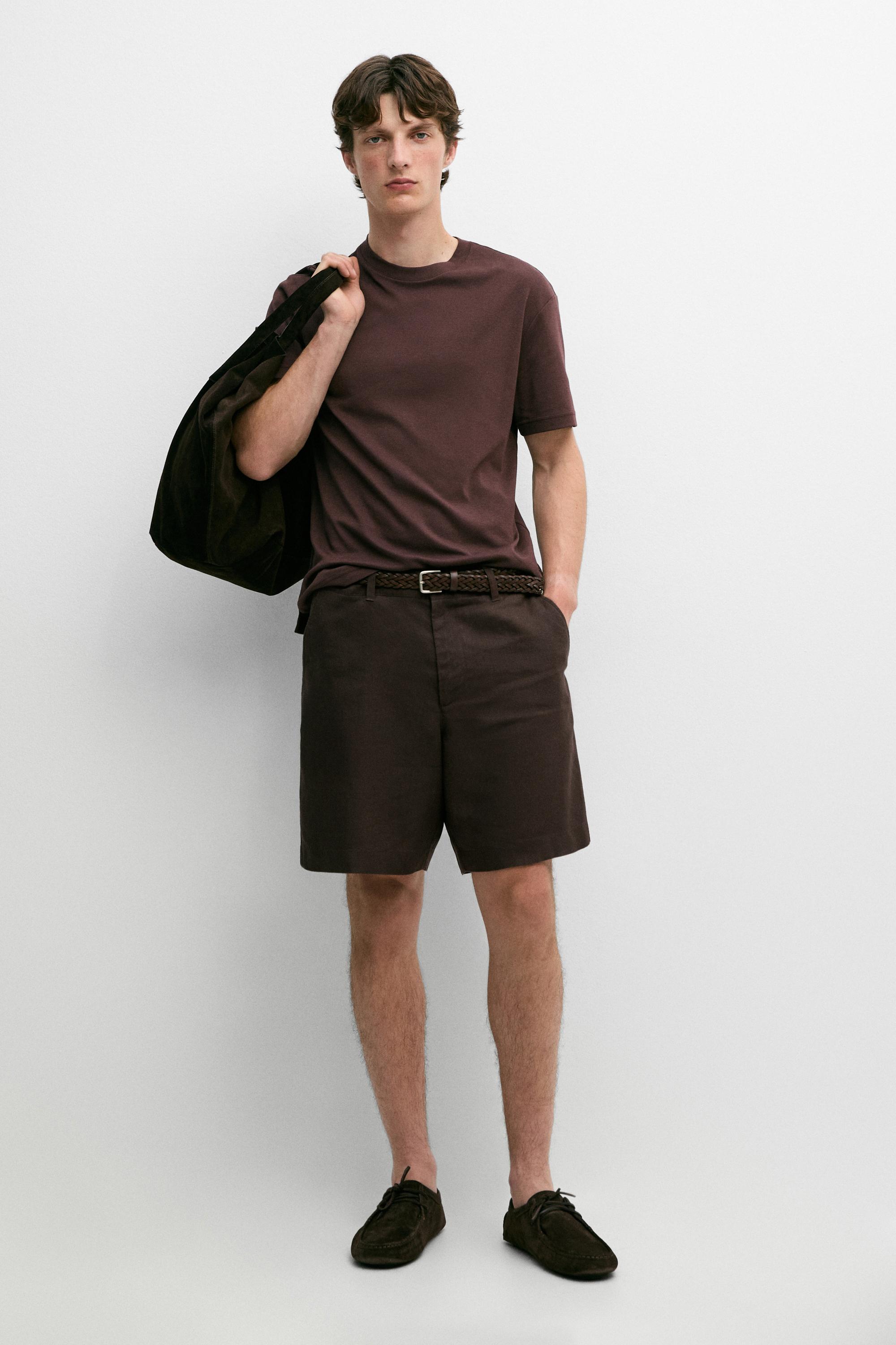 100% cotton short-sleeve T-shirt — MAROON