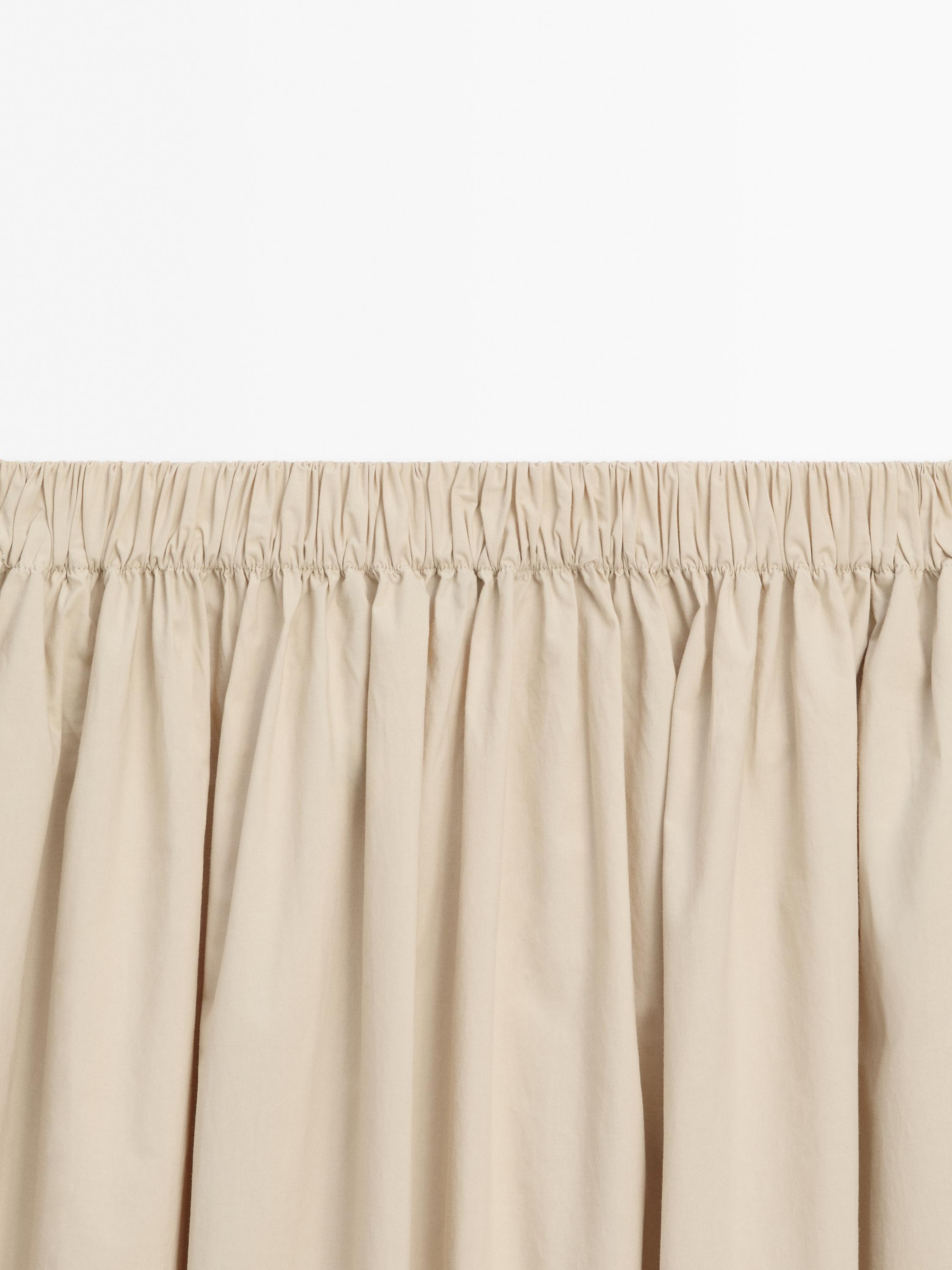 Jupe longue maxi ample en coton