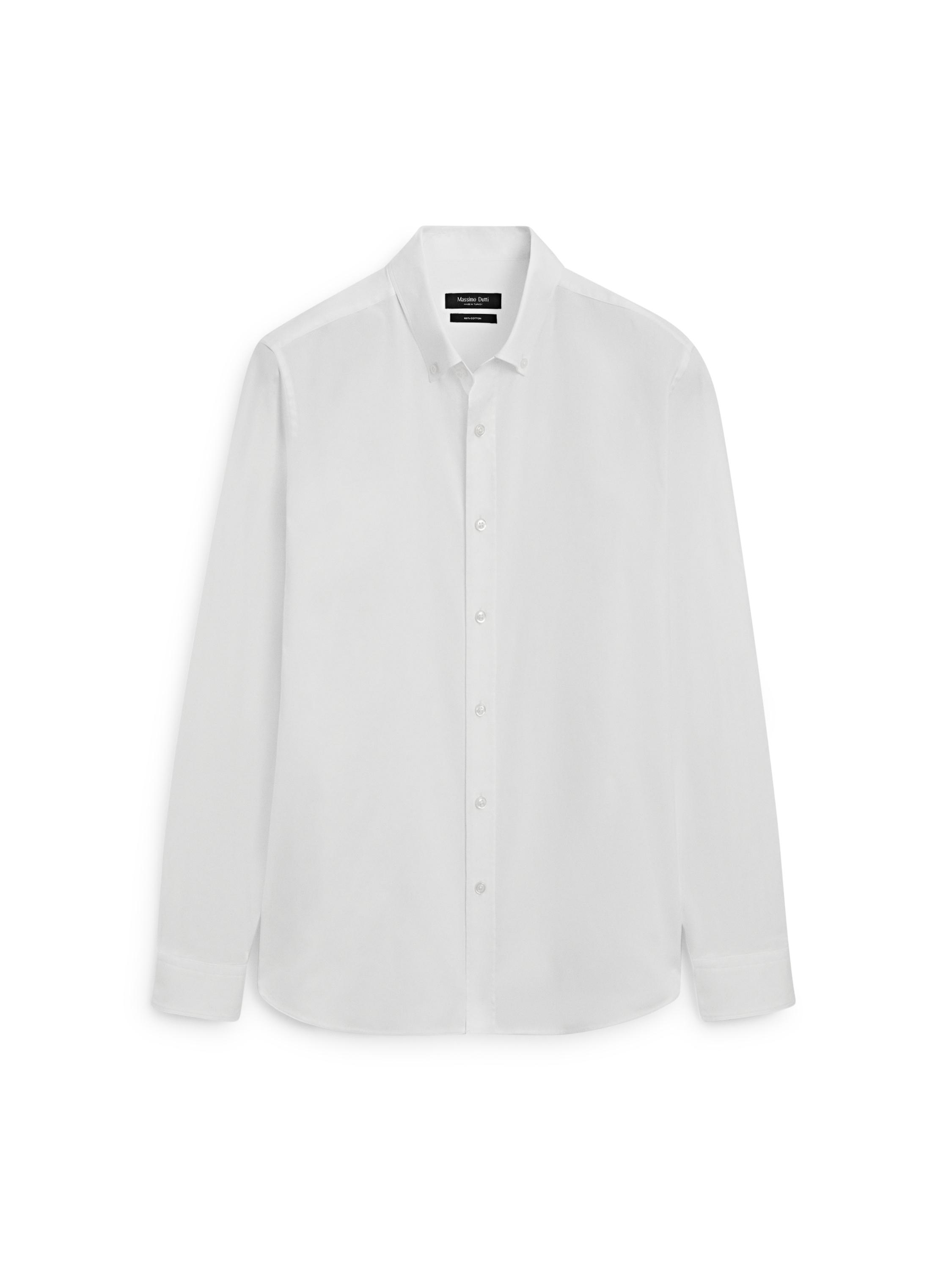Regular fit Oxford shirt — WHITE