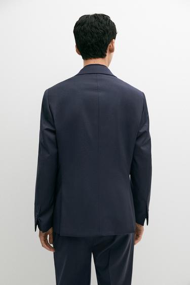 100% cool wool suit blazer — NAVY BLUE 2