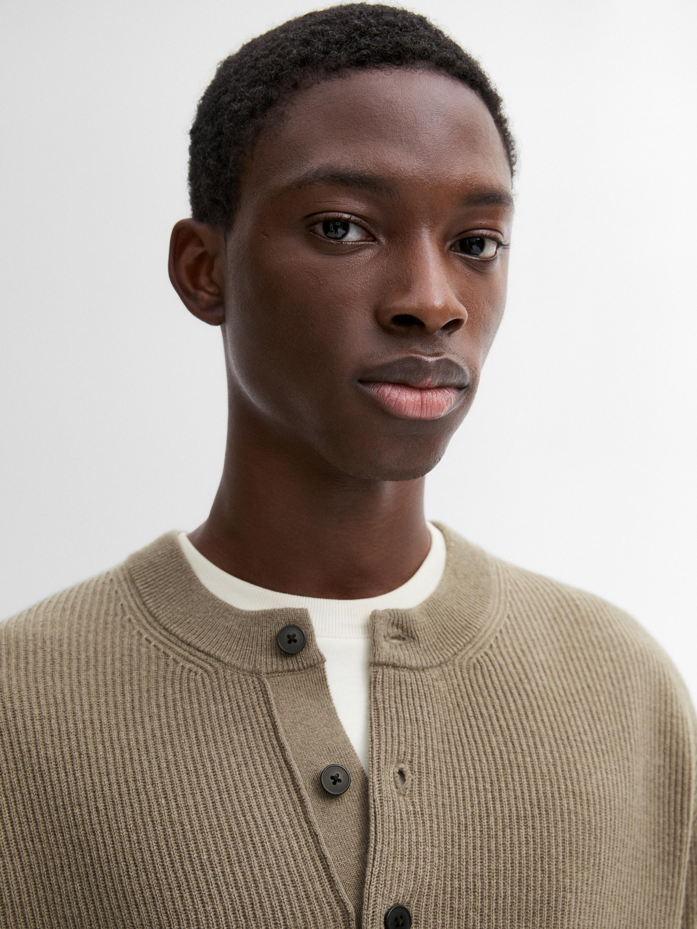 Wool blend knit sweater