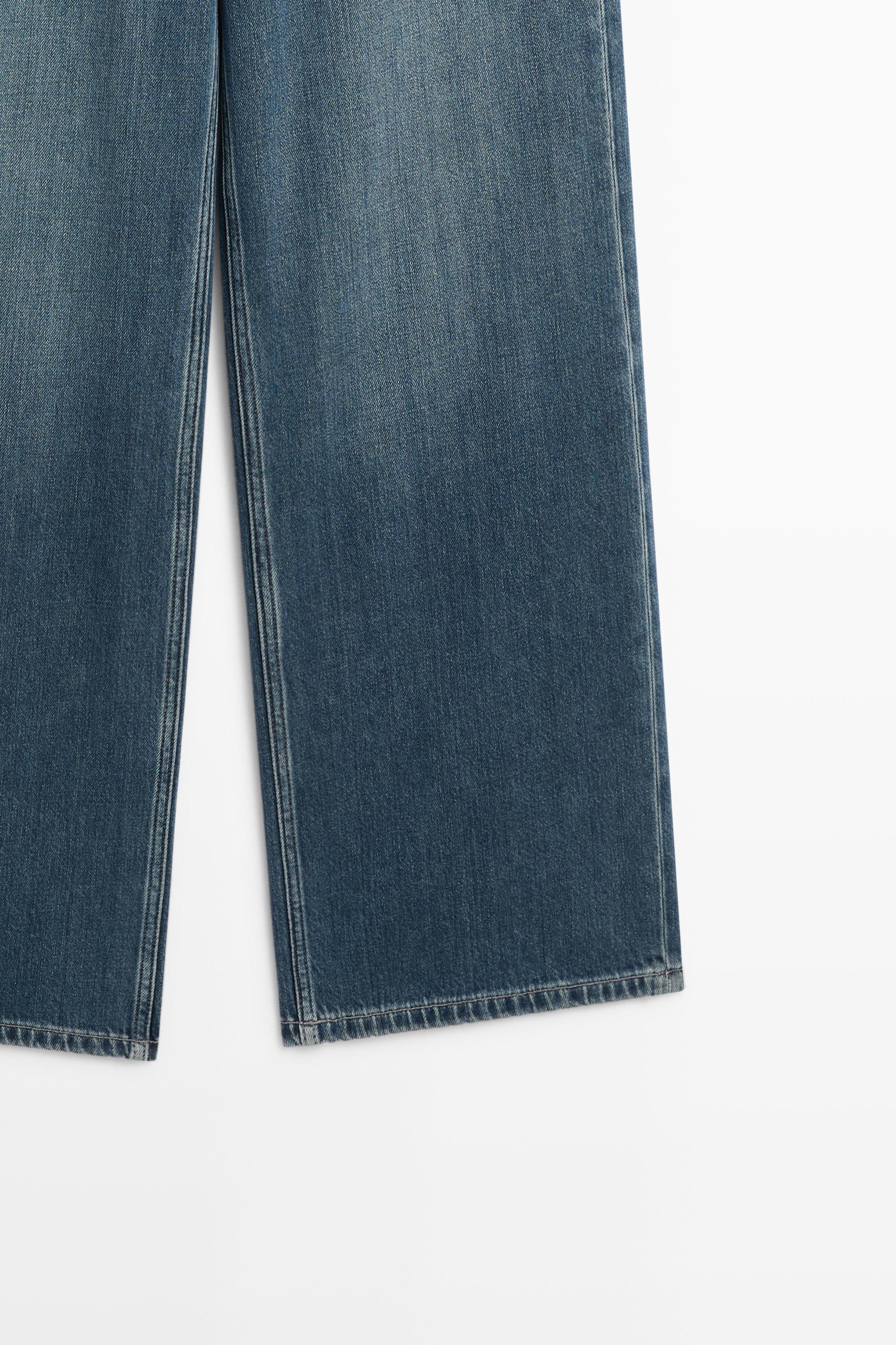 Relaxed wide-leg jeans — MEDIUM BLUE