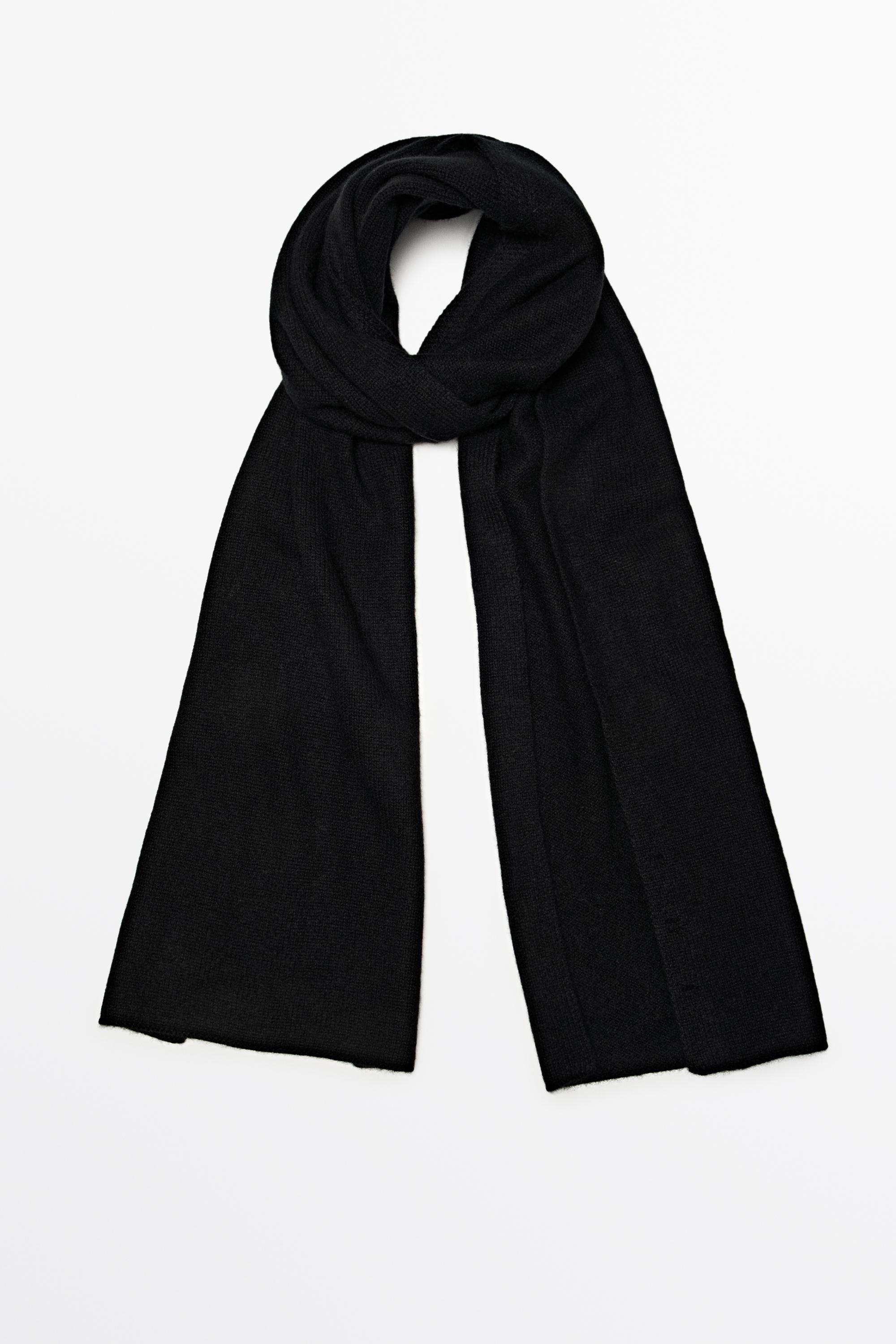 100% cashmere scarf — BLACK