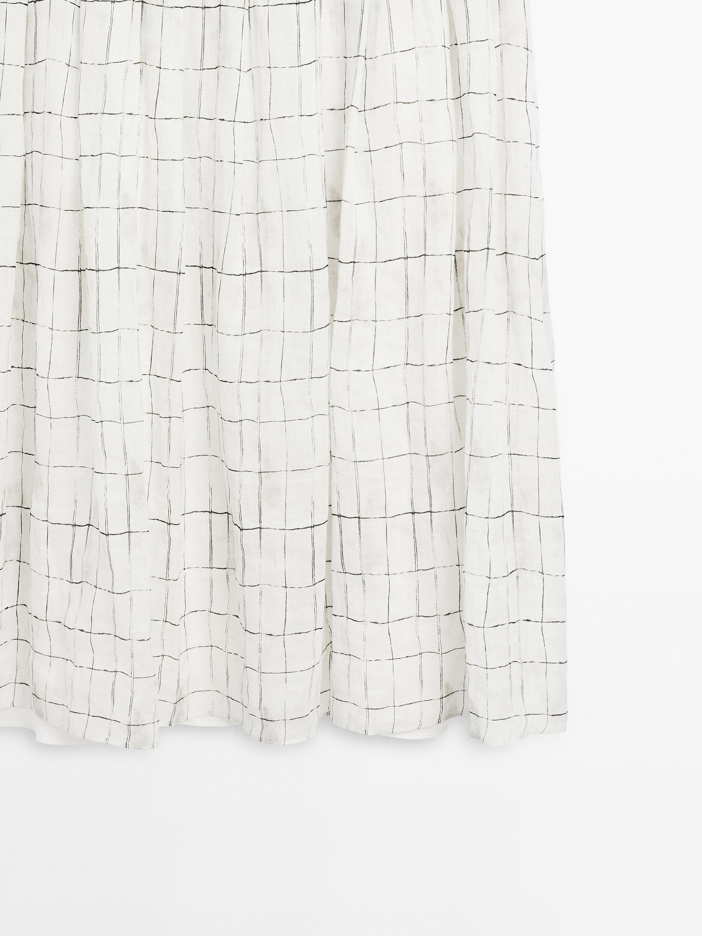 ★ Massimo Dutti★ Flare Check Midi Dress 06606865251 Flared check midi dress · Cream · Smart / Dresses And