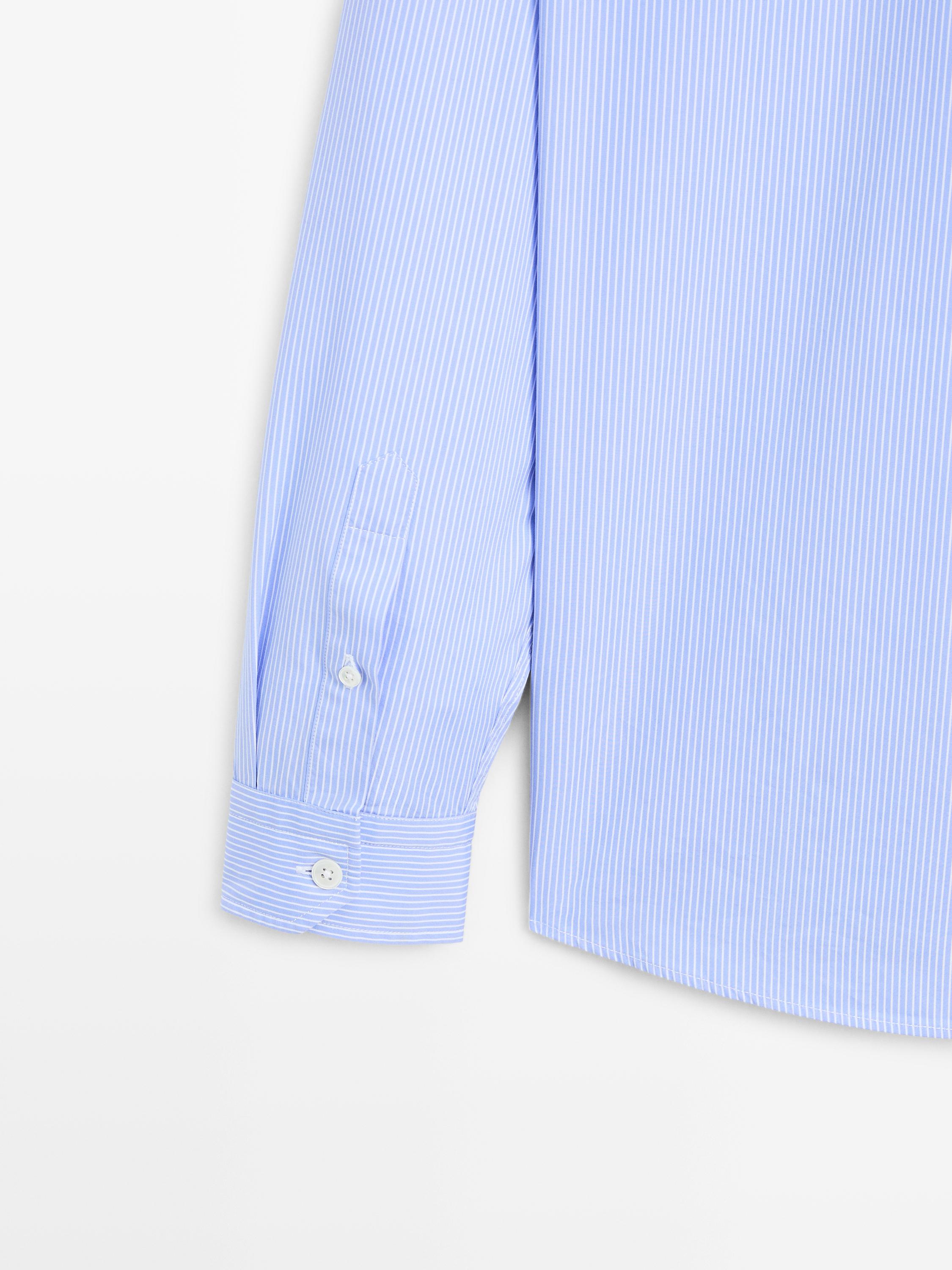 Camisa rayas popelín regular fit