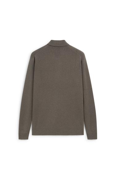 100% wool knit polo sweater - LIMITED EDITION — MOLE BROWN 7