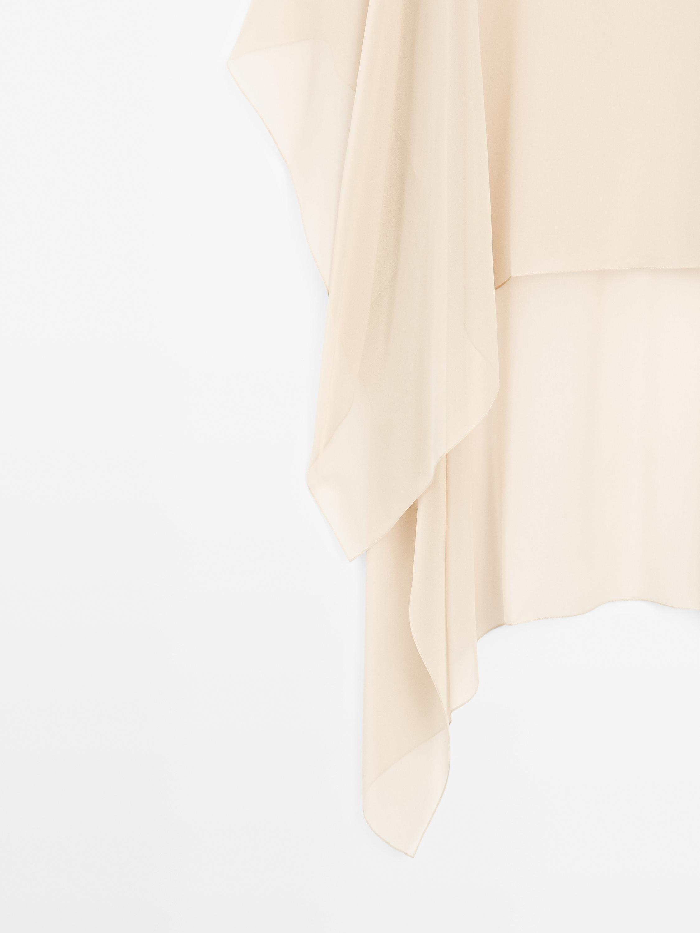 Flowing 100% mulberry silk cape
