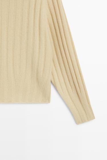 100% cashmere mock turtleneck sweater — Vanilla 7