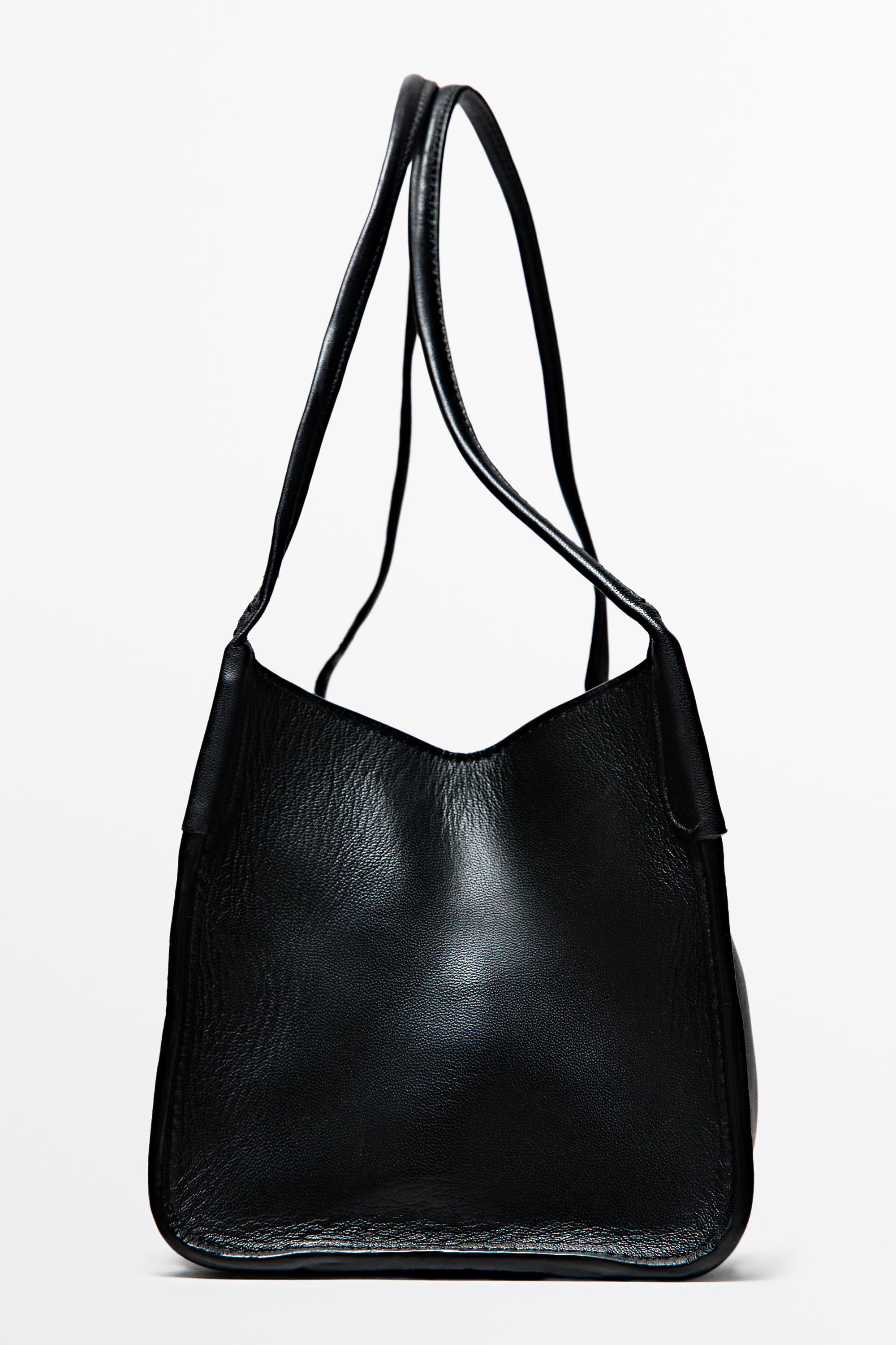 Nappa leather satchel