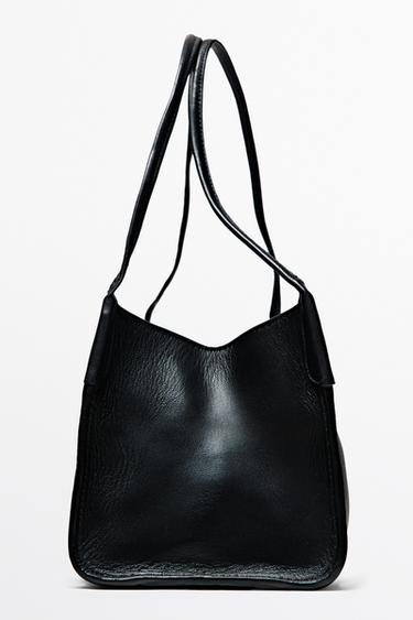 Mini nappa leather satchel — BLACK 4
